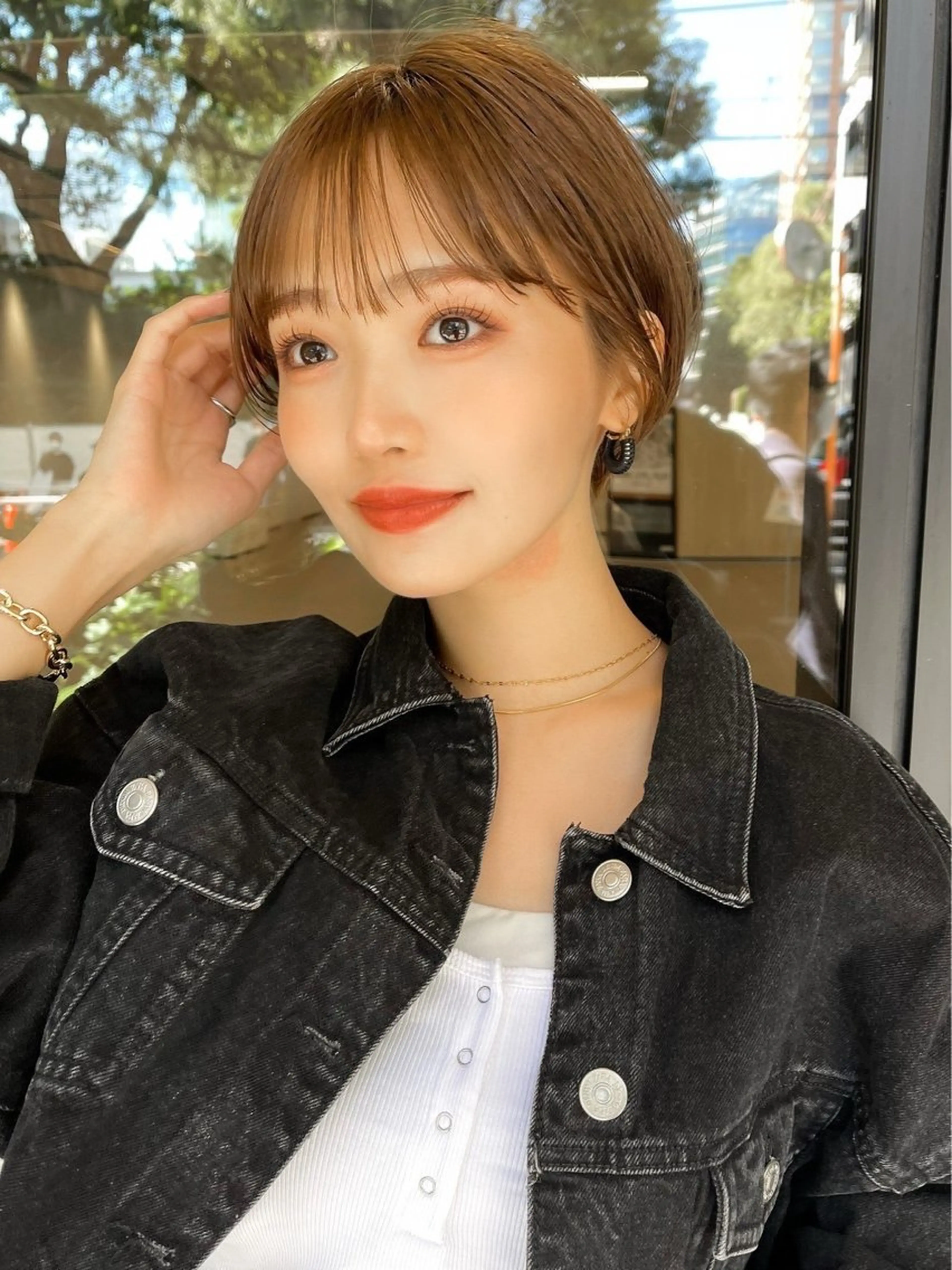 ショート カラー MISAKI🪐 縮毛矯正のヘアスタイル