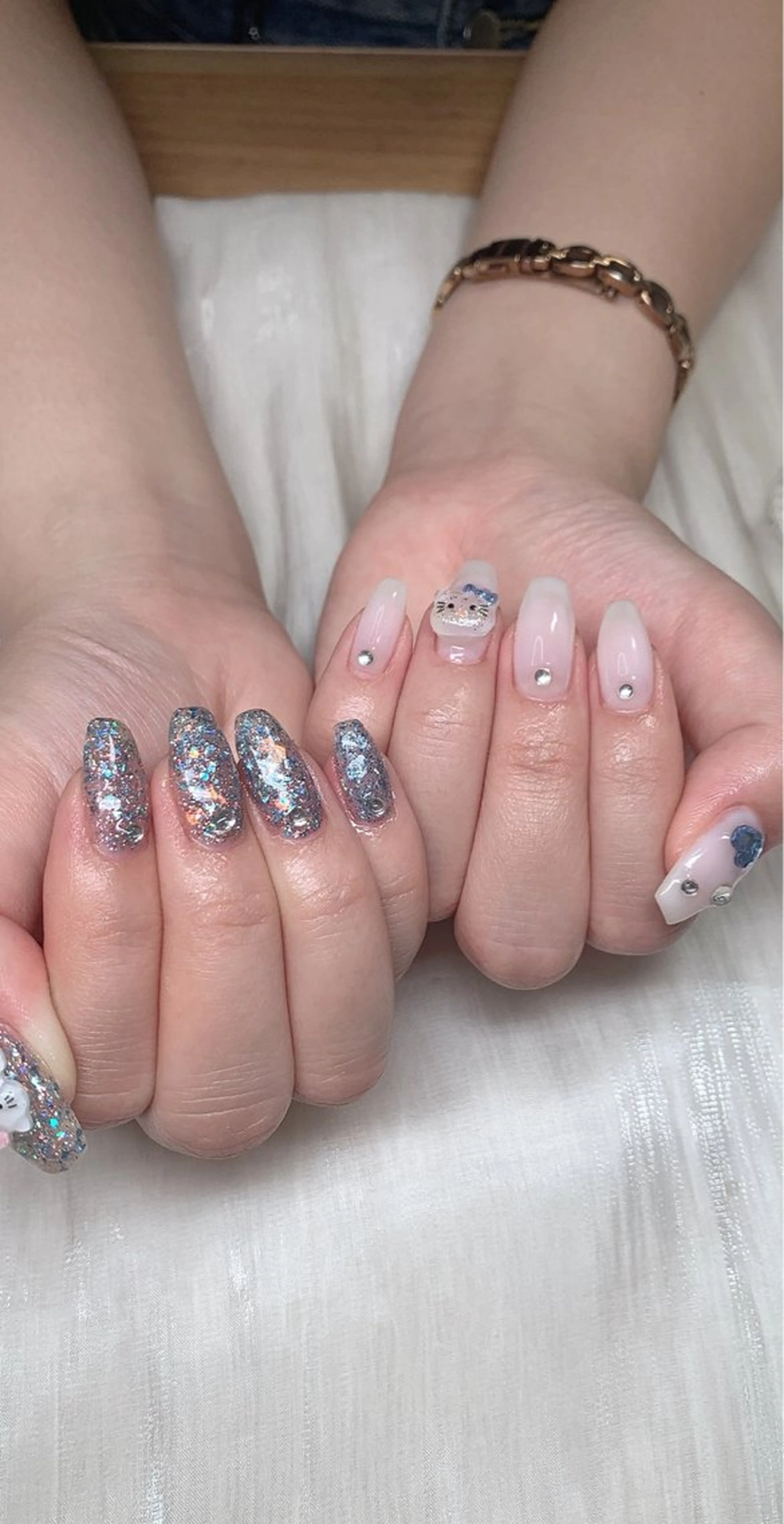 ネイル キラキラネイル オフィスネイル シンプルネイル Cute Tips nailのネイルデザイン