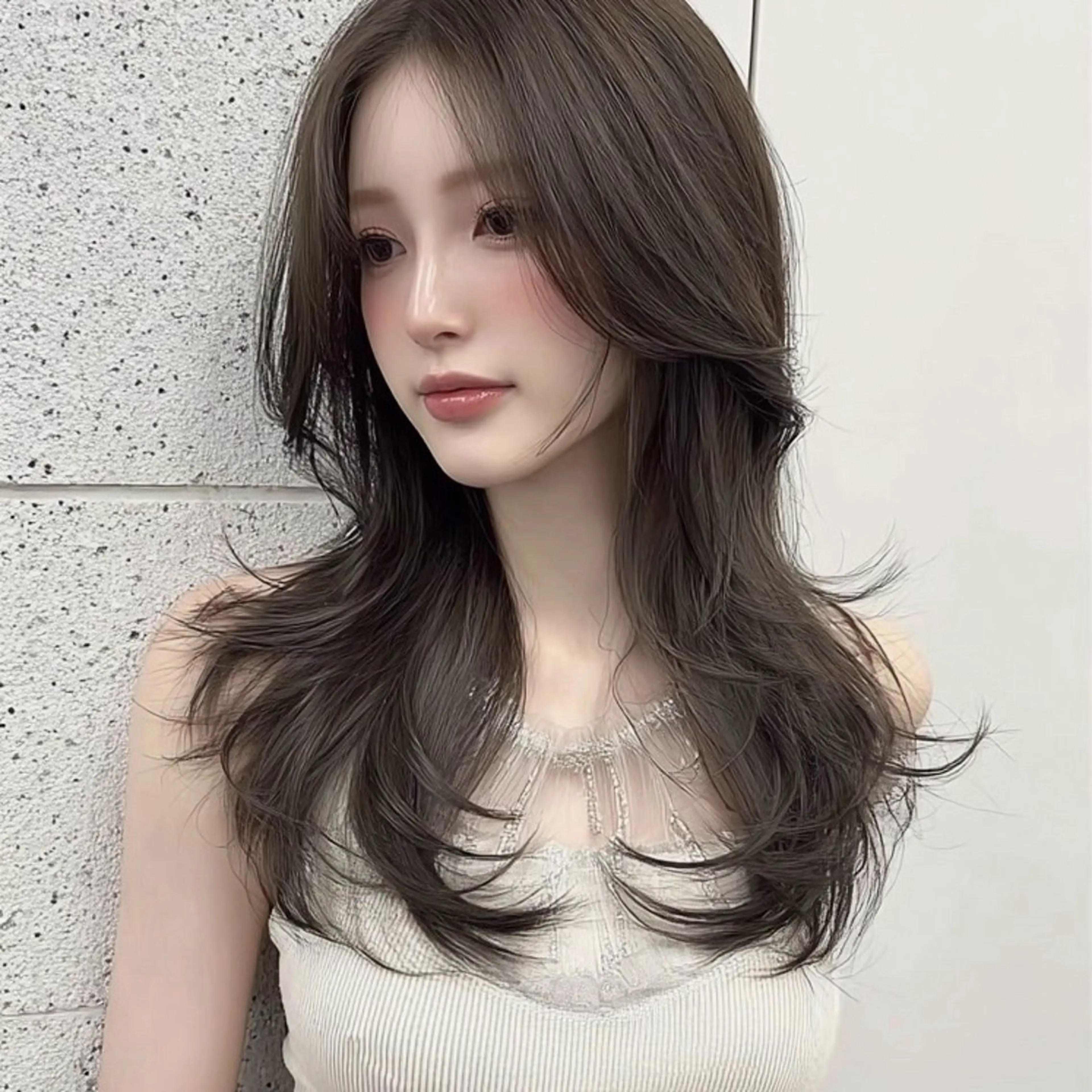 ロング レイヤーカット 透明感カラー/河原町 /𝗆𝖺𝗈 ✩⡱のヘアスタイル