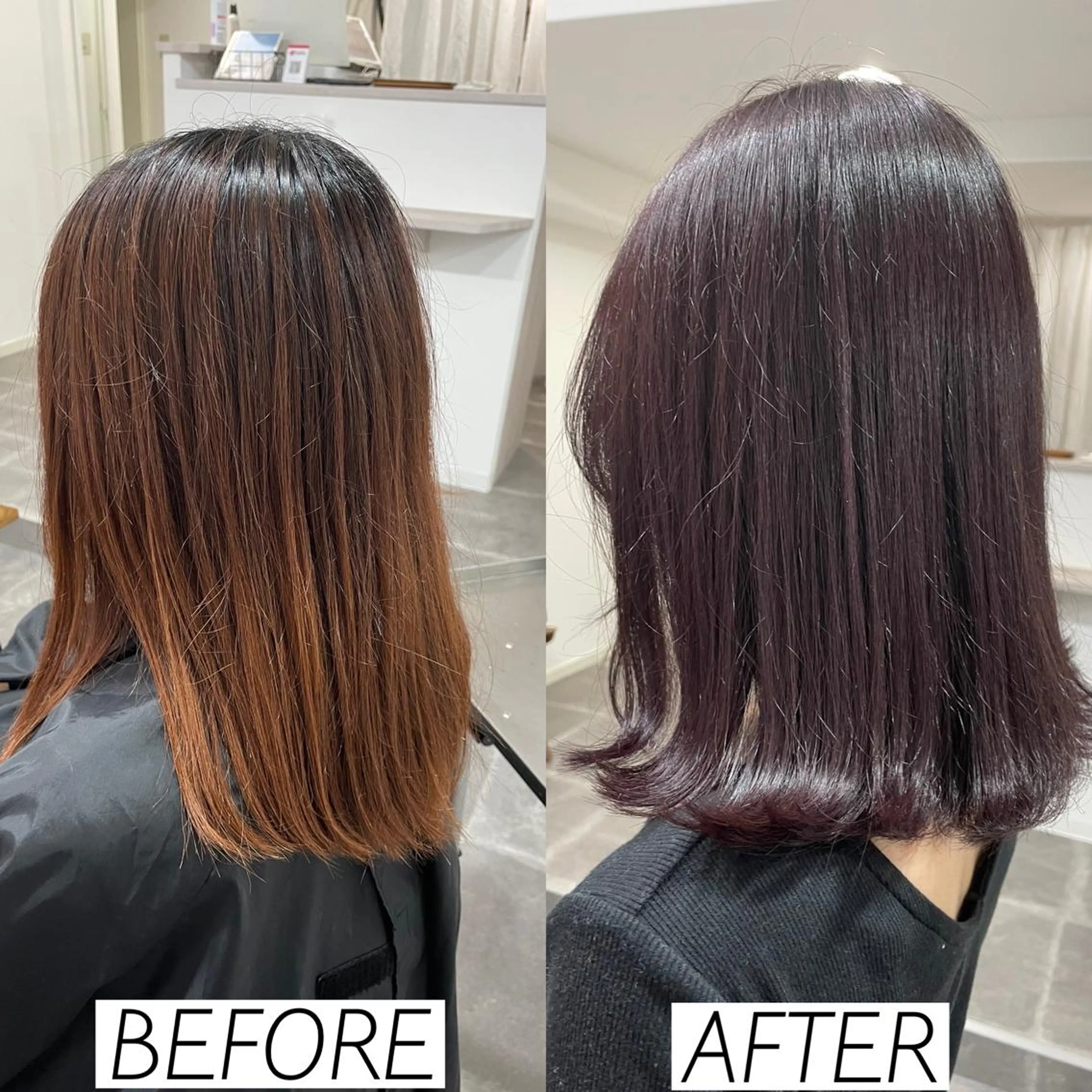 ショート カラー ブリーチ ブリーチなしカラー パープルカラー 森田 一平のヘアスタイル