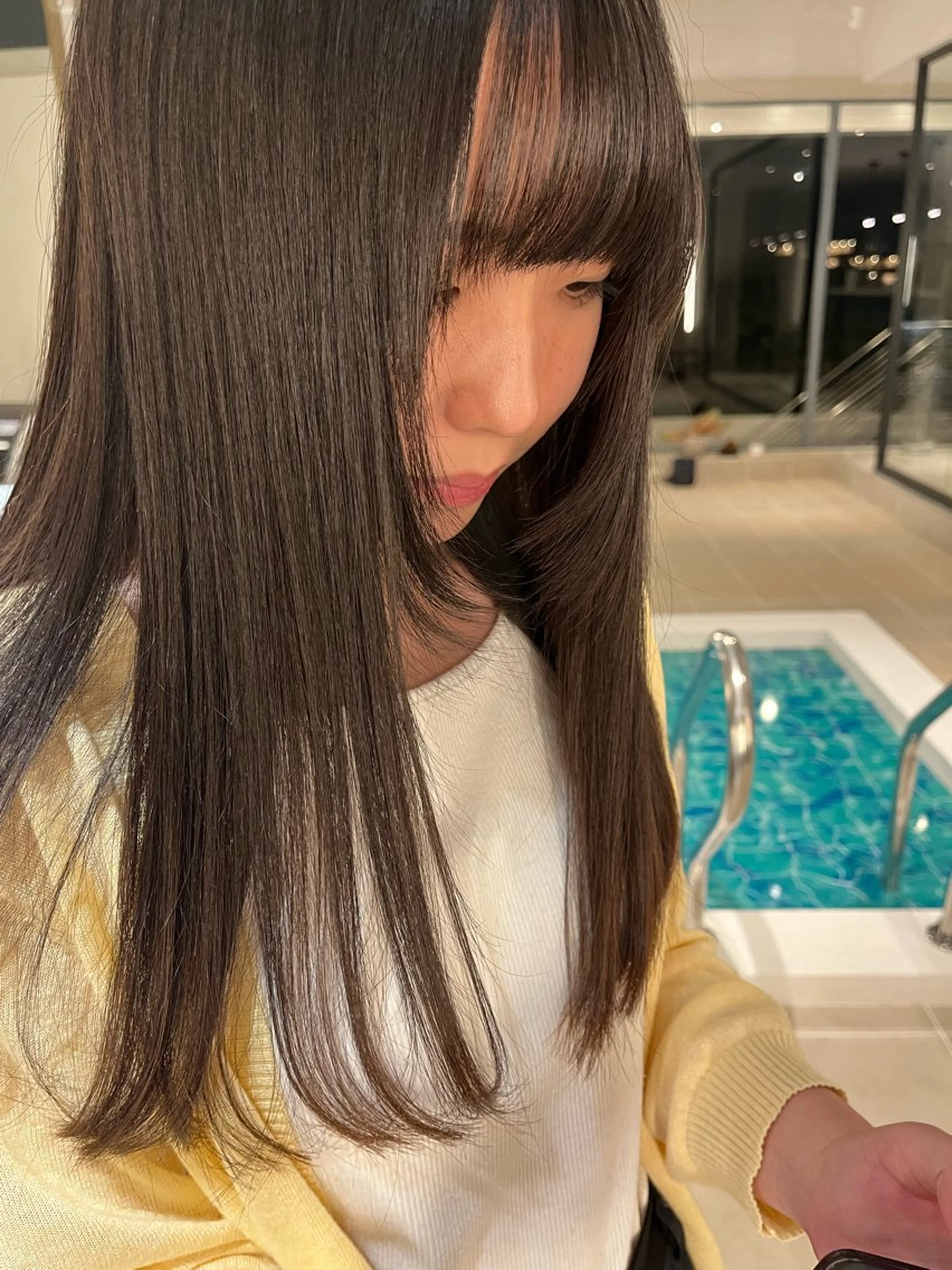 セミロング カラー カット トリートメント LANE所属・LANE FUのヘアスタイル