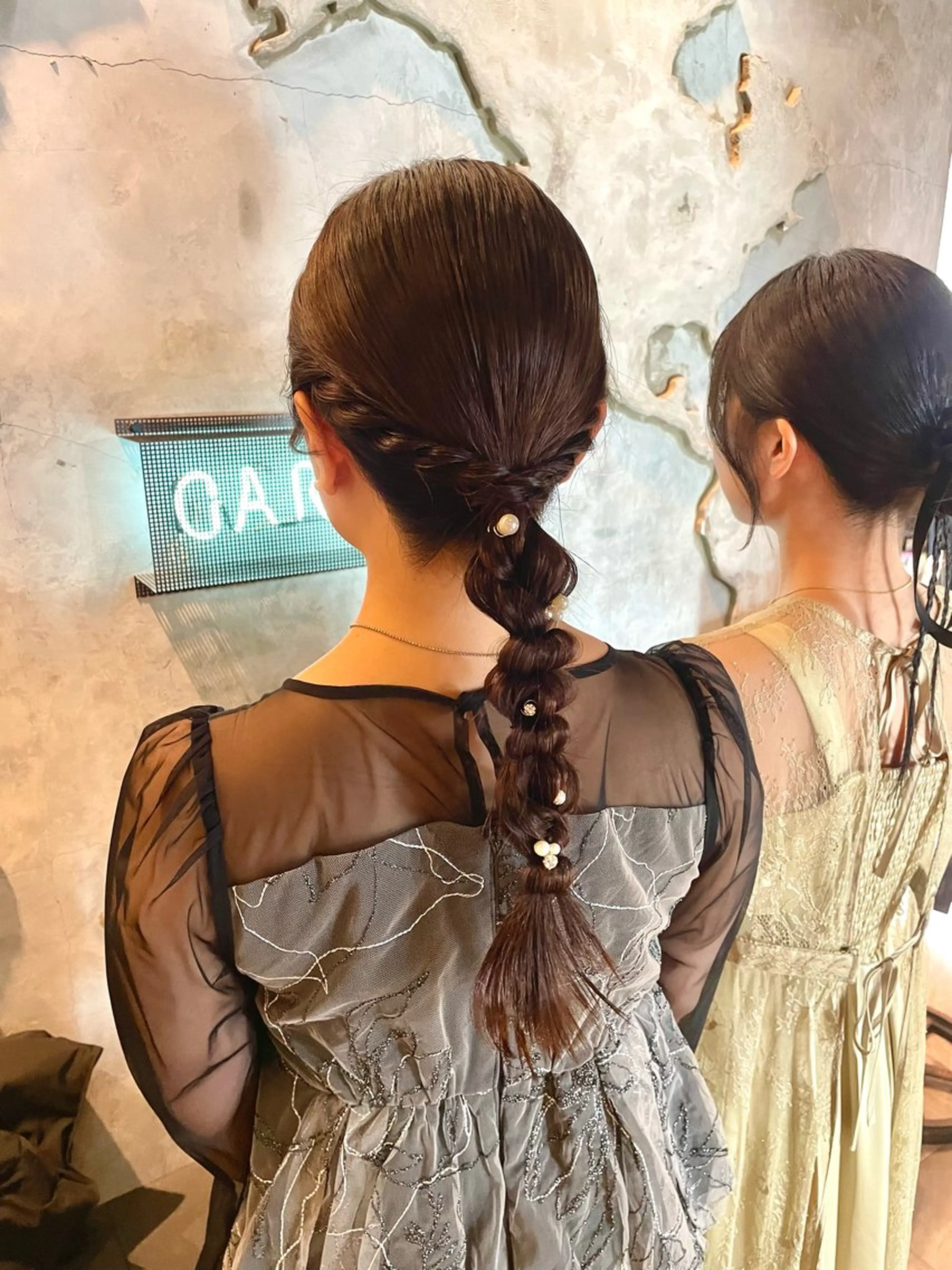 セミロング カット ヘアセット レイヤー/透明感/ 髪質改善🩵NANAのヘアスタイル