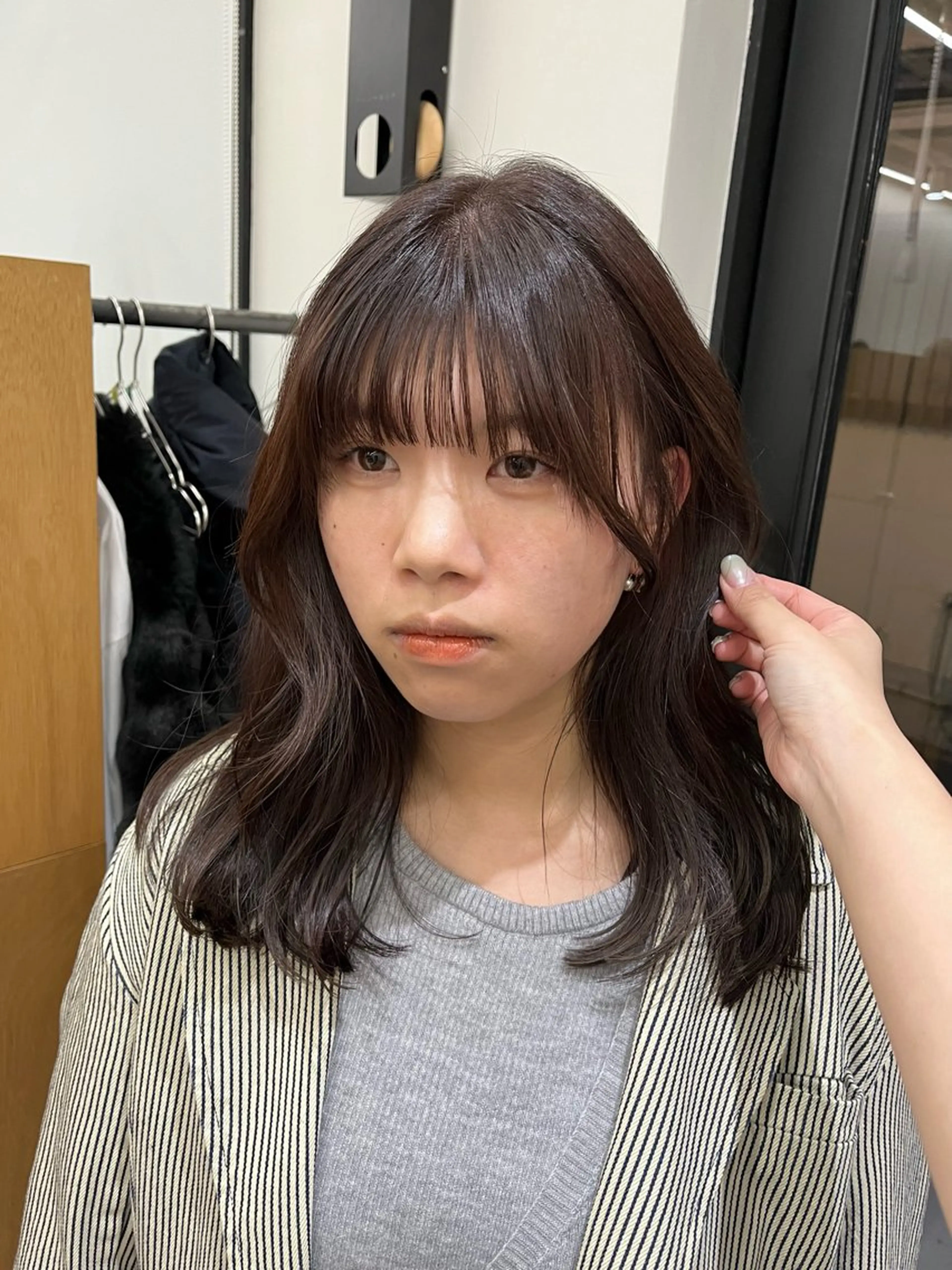 ロング カラー ブラウンカラー チョコレートブラウン 小顔カット カット ヘアカラー miyu /レイヤー/ブリーチのヘアスタイル