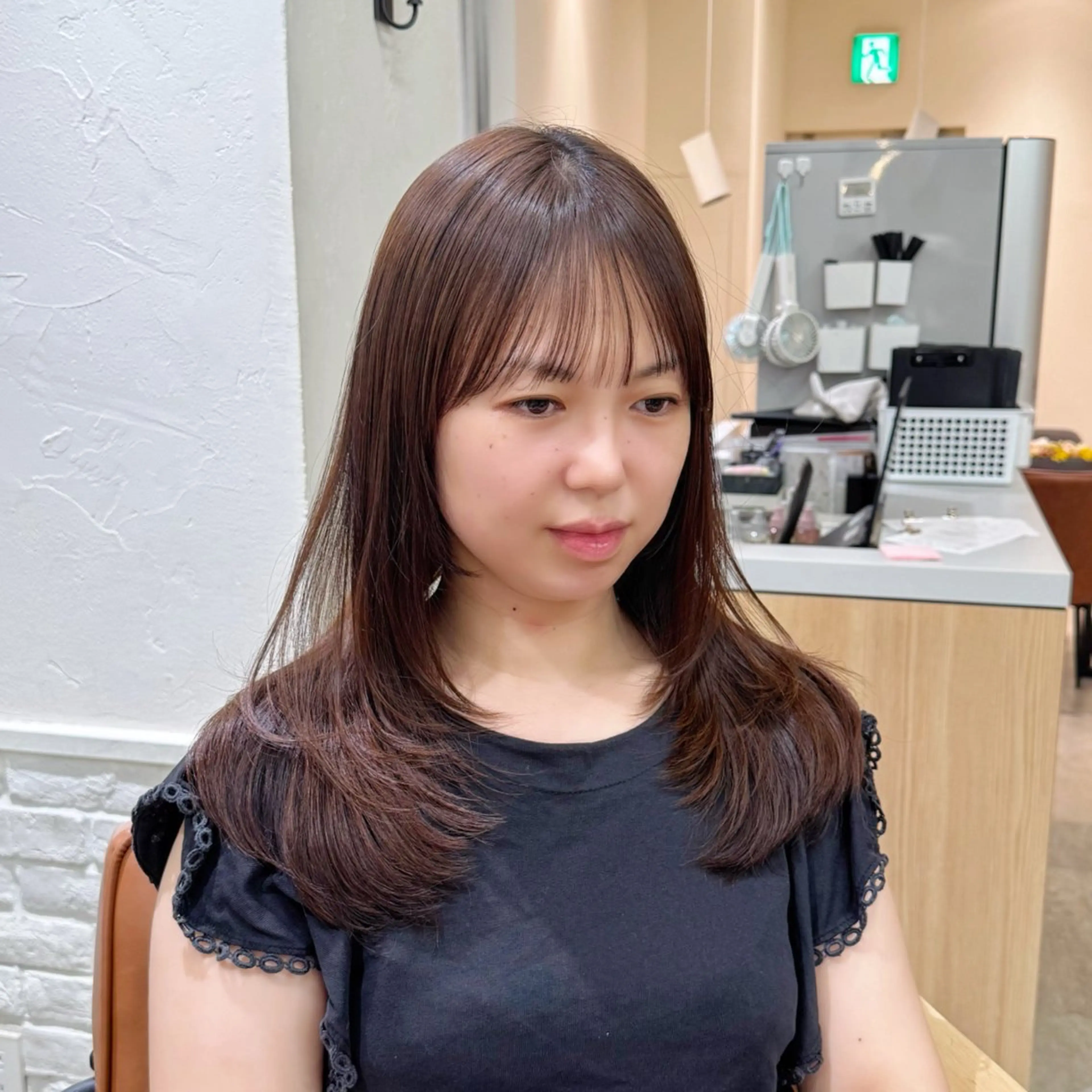 セミロング レイヤーカット カット ヘアカラー 美髪矯正/ 似合わせカット/といのヘアスタイル