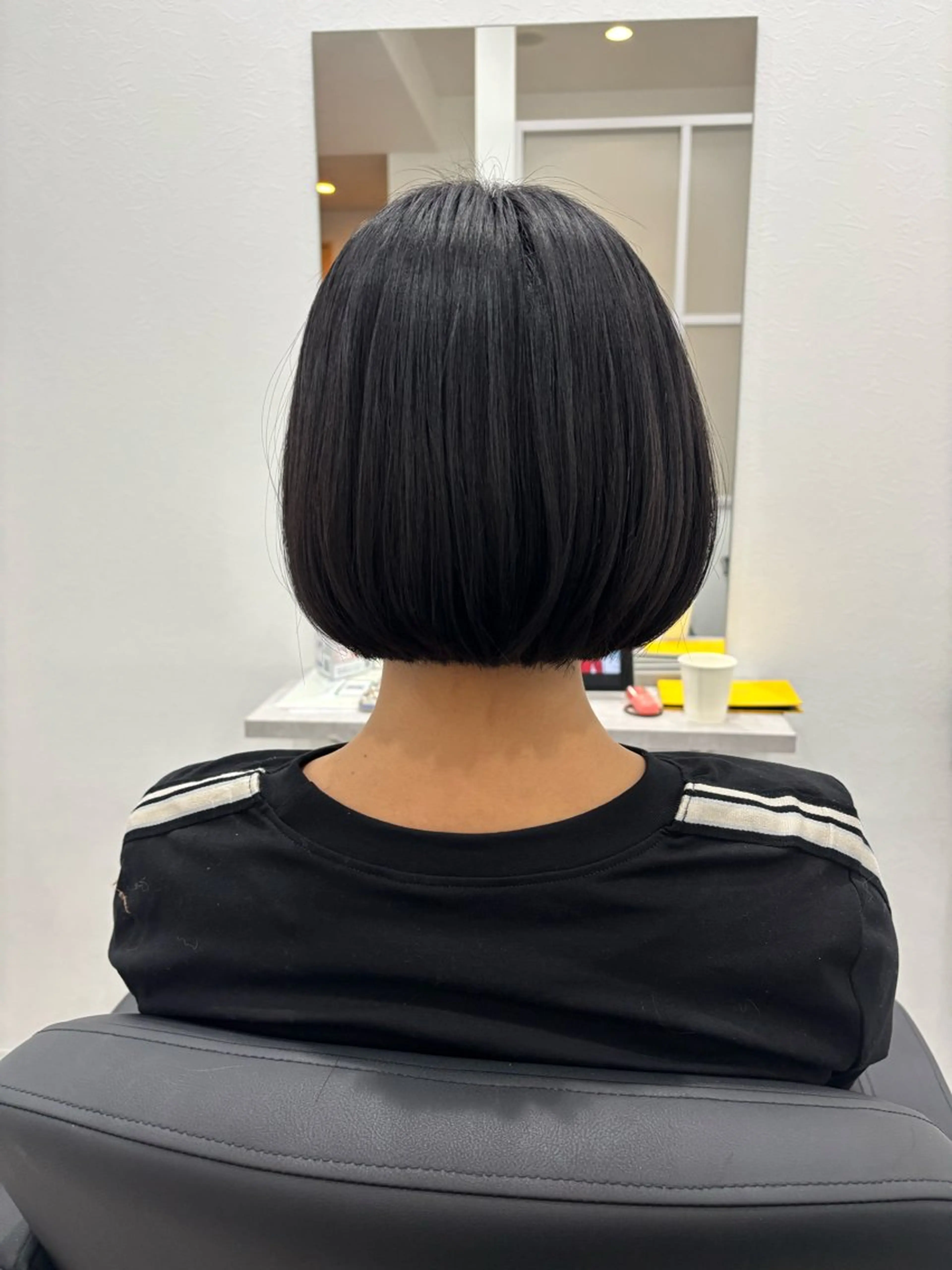 ショート カラー 透明感カラー グレージュ ボブ カット ヘアカラー トリートメント ヘッドスパ 髪質改善/透明感 カラー/内藤有須加のヘアスタイル