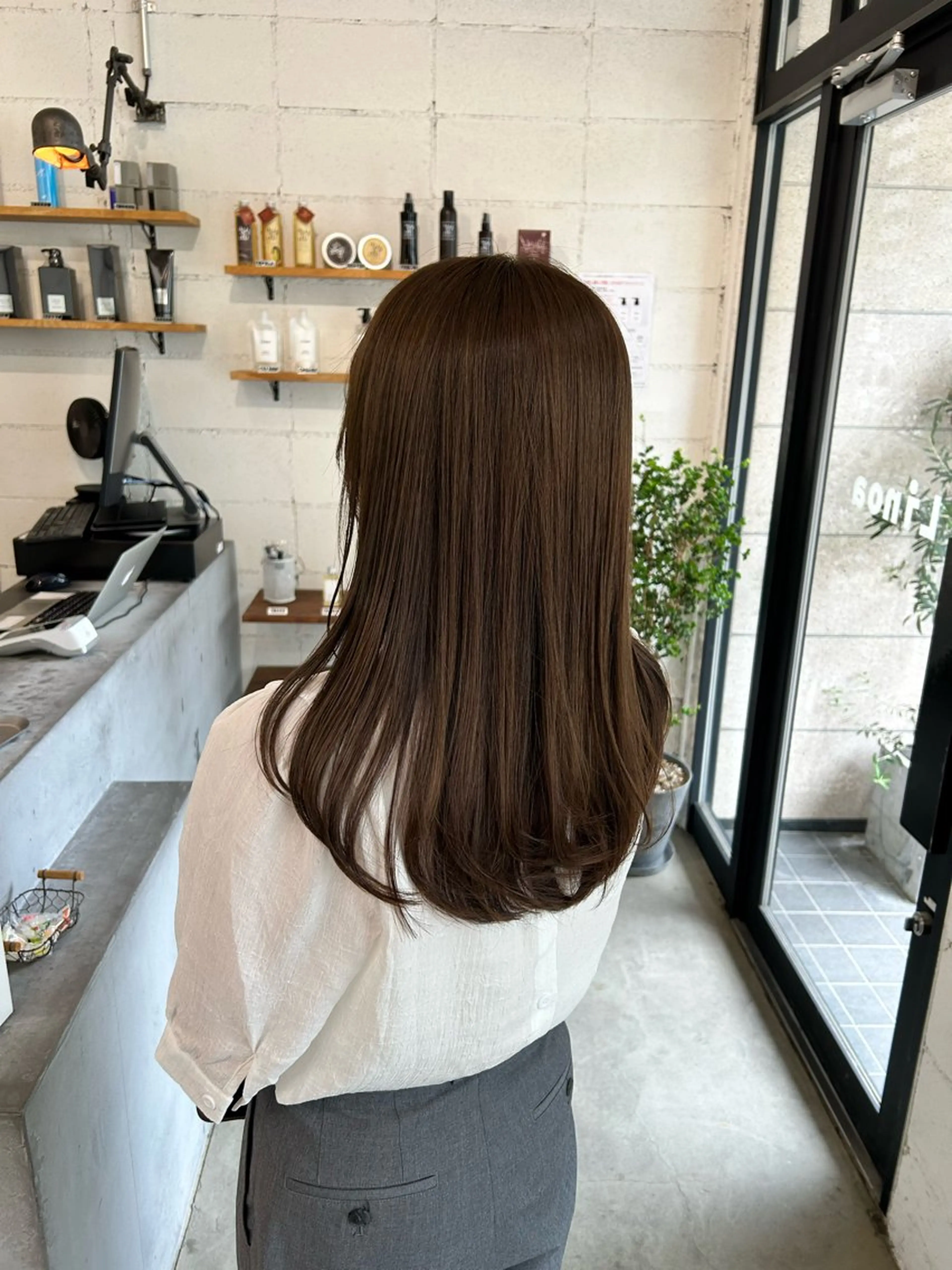 ロング カット ヘアカラー 縮毛矯正 トリートメント ピンとしない縮毛矯正 メンズスタイル小山光のヘアスタイル