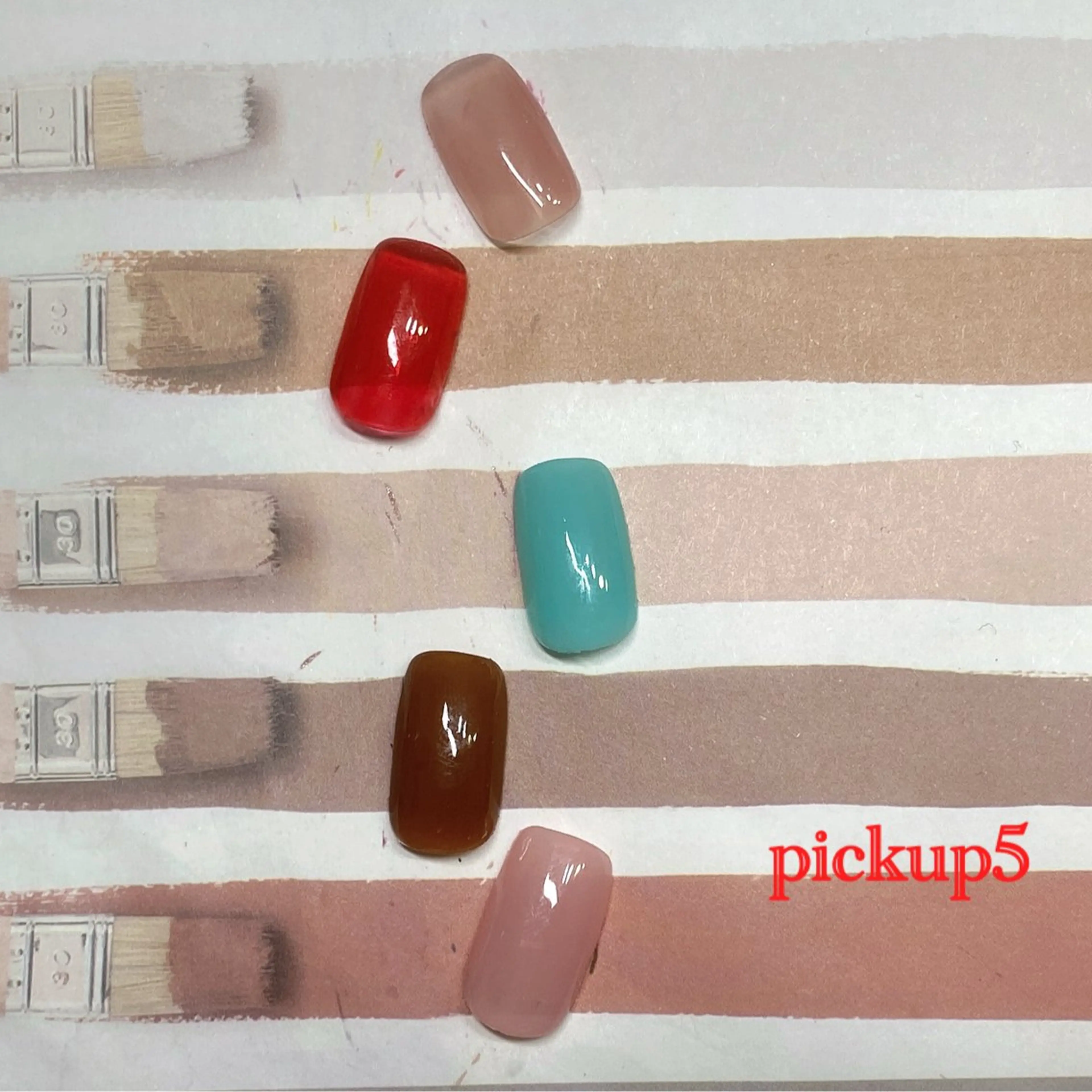 シンプルジェル!初心者オススメ【pickup5】コース ワンカラー※オフ代別※ケア込み¥4900の写真
