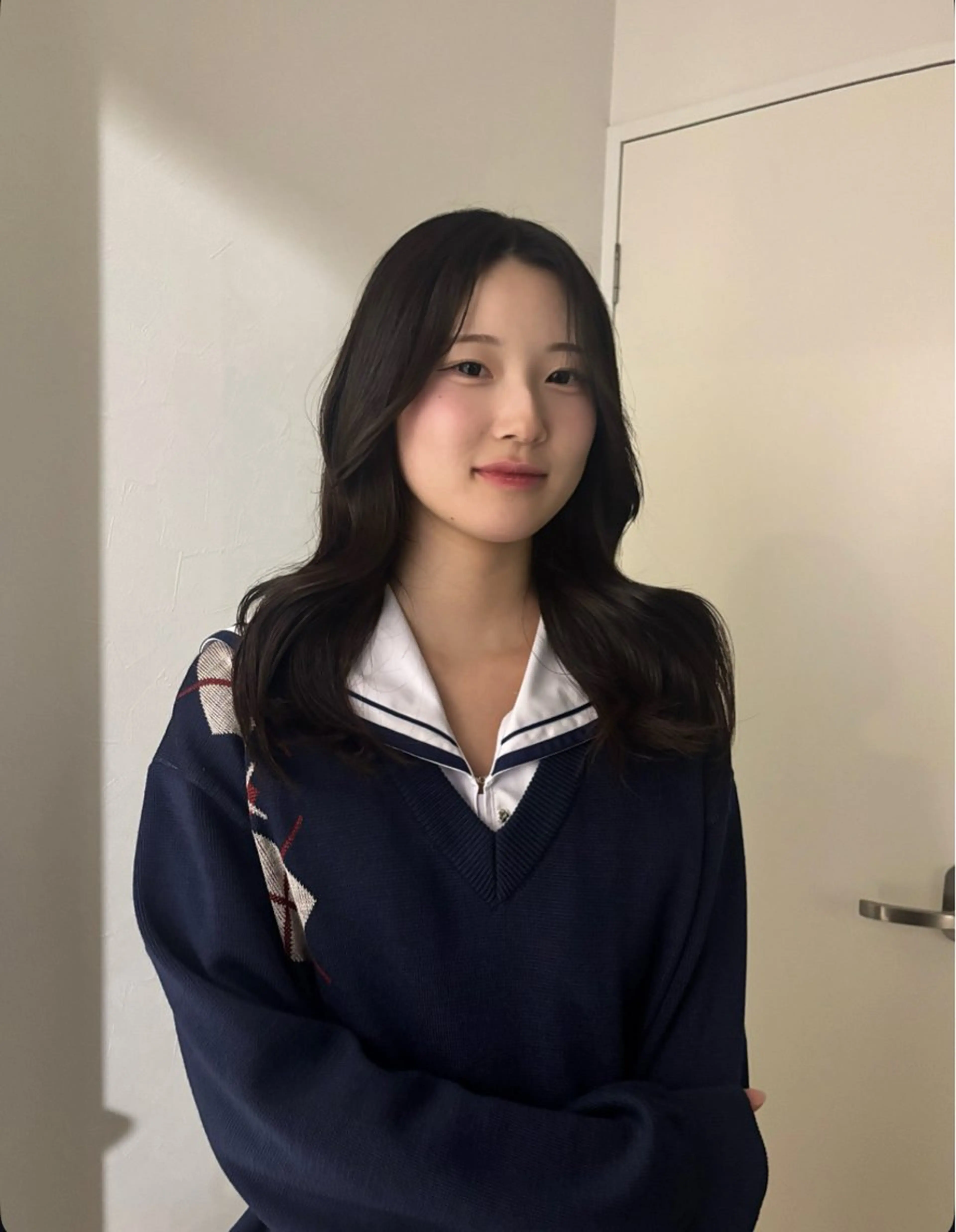 ロング 顔周りカット レイヤーカット ロング カット enrich / キタガワ カノンのヘアスタイル