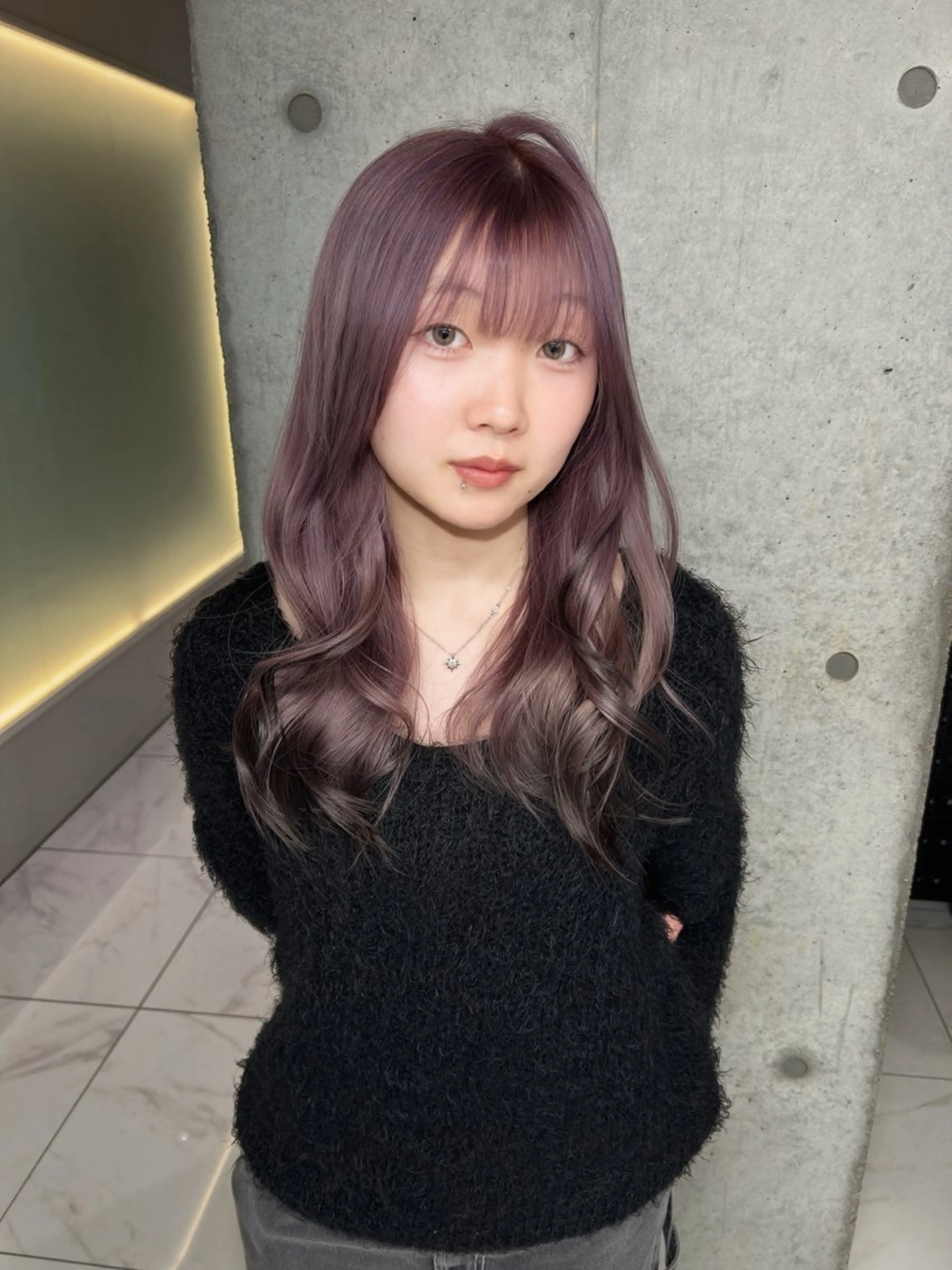 カラー ヘアカラー ️💜akari💜 ハイトーン/レイヤーのヘアスタイル