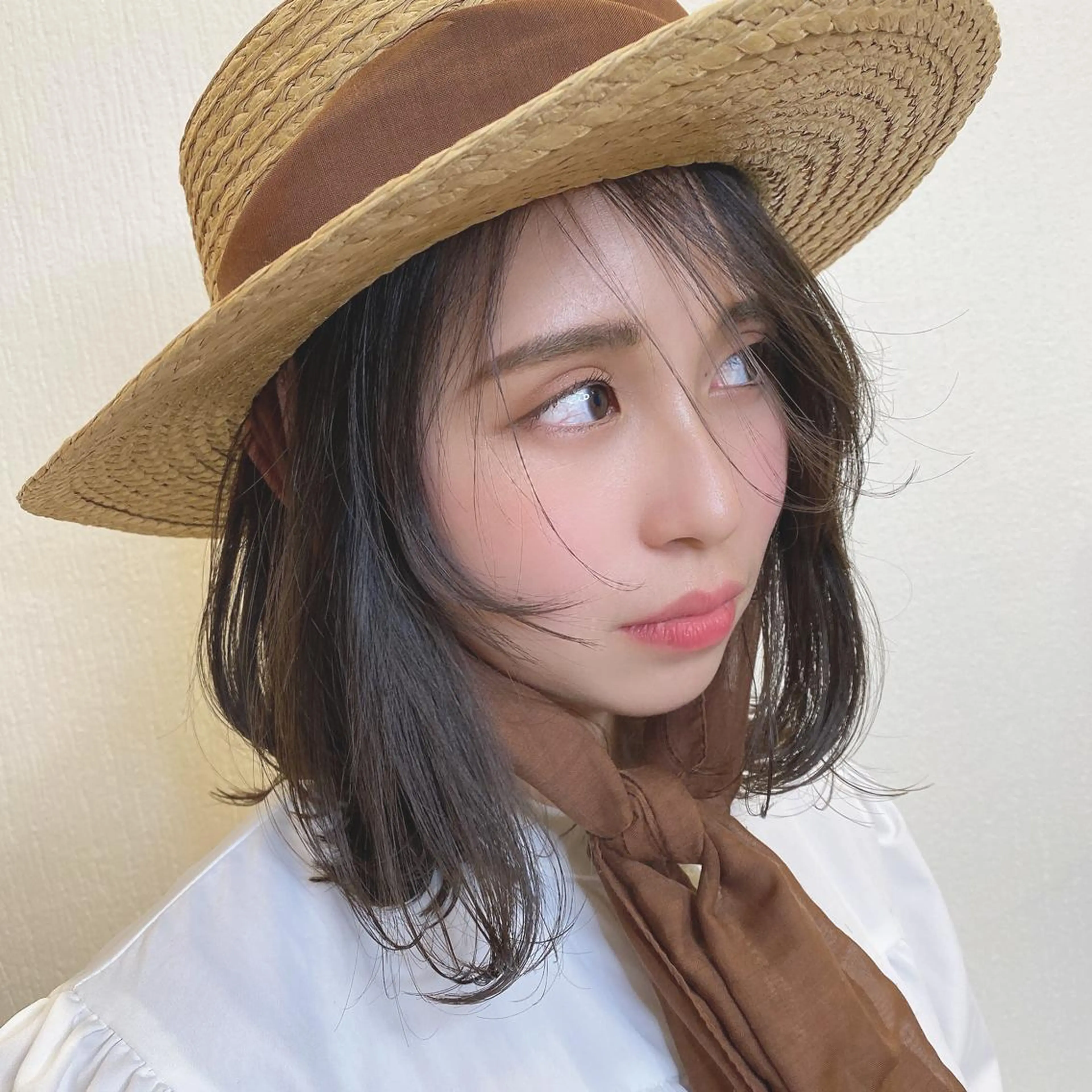 ミディアム カラー ヘアアレンジ マツエク・マツパ ボブ Noah's　Ark所属・透明感カラー🫧ヘア セット🫧松本菜月の眉毛・アイブロウイメージ
