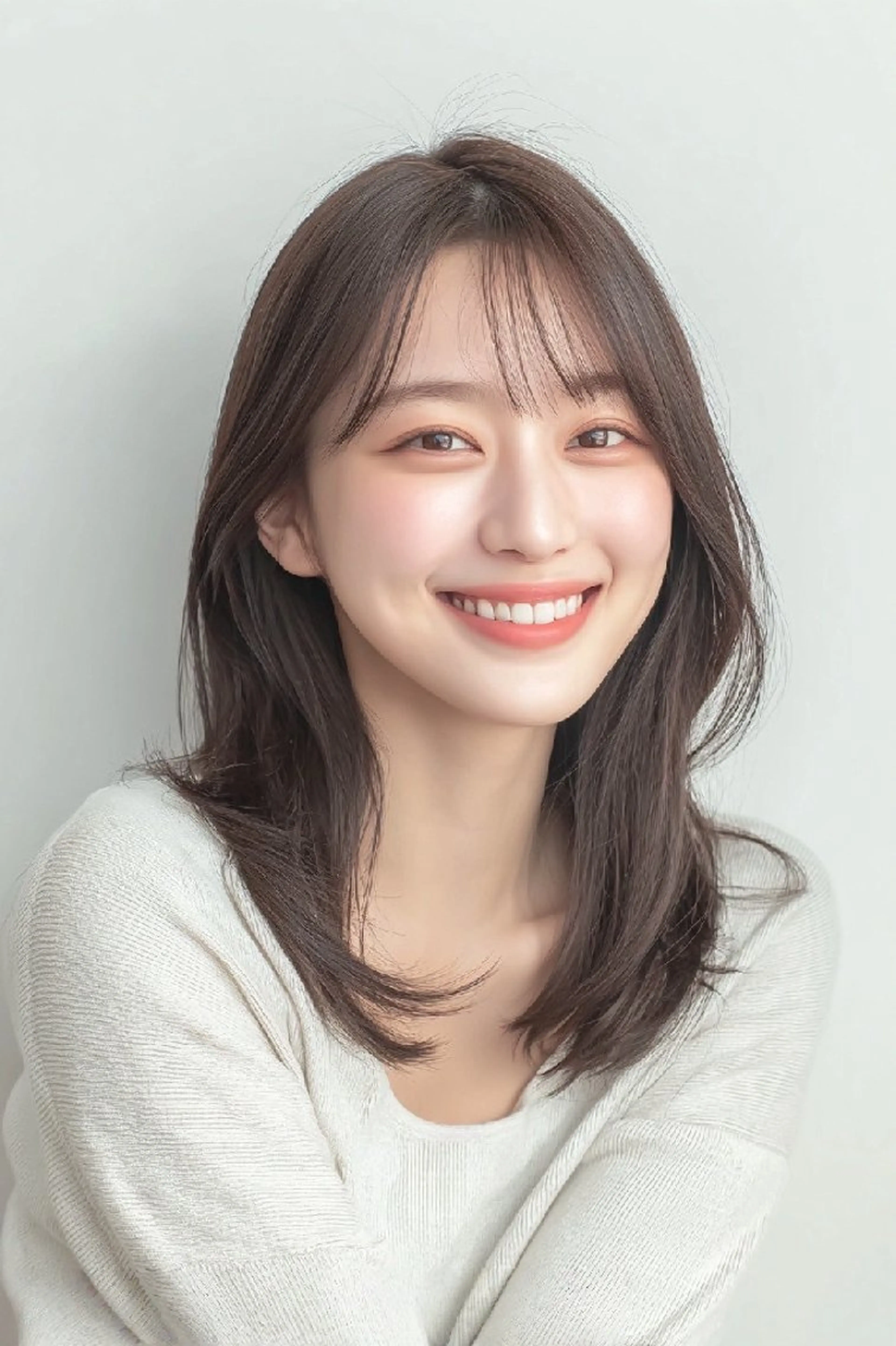 ミディアム カラー カット ヘアカラー トリートメント 大塚 健太のヘアスタイル