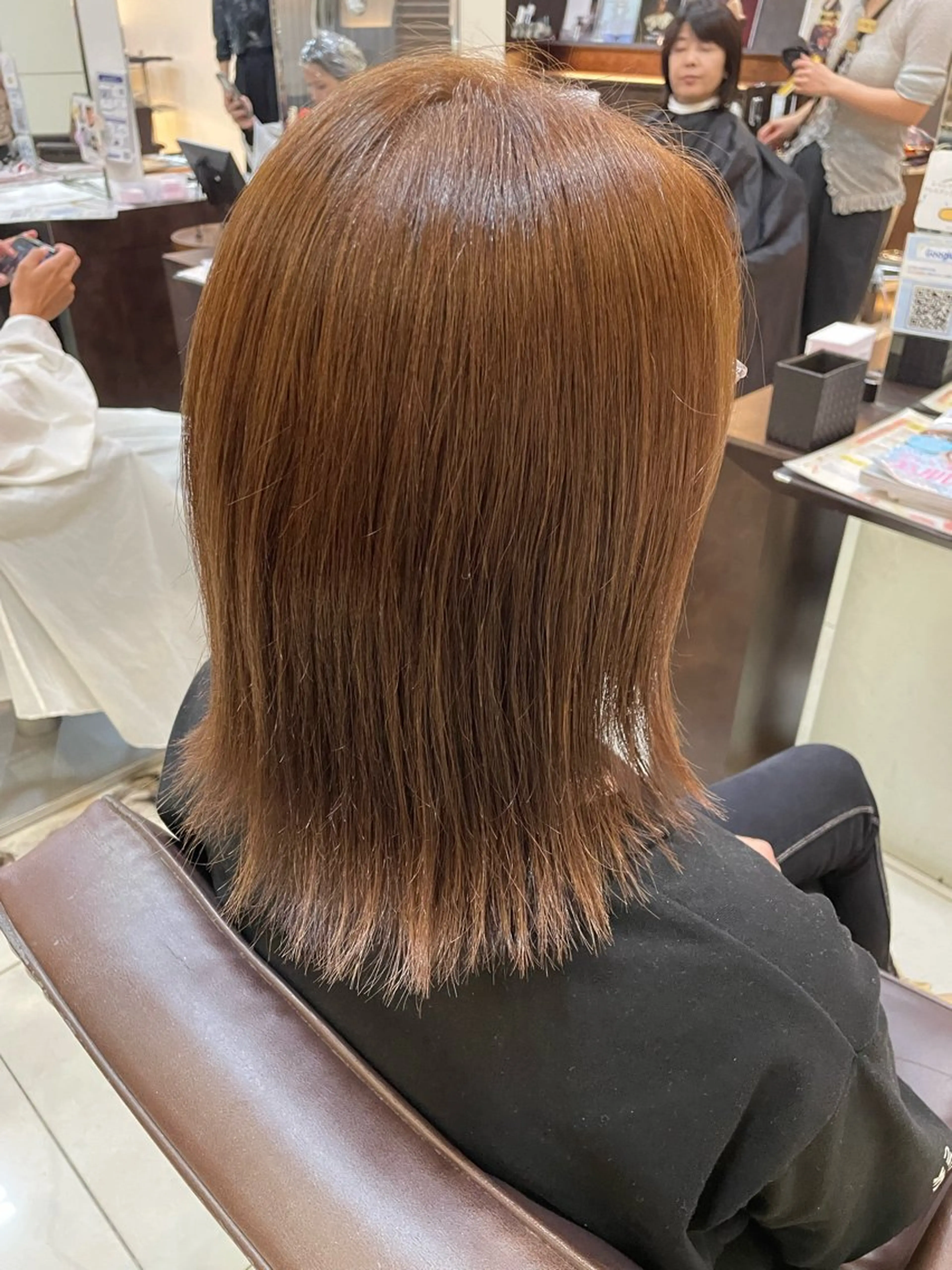 ミディアム カラー カット 🤎韓国ヘア透明感 ベージュまゆか🤎のヘアスタイル