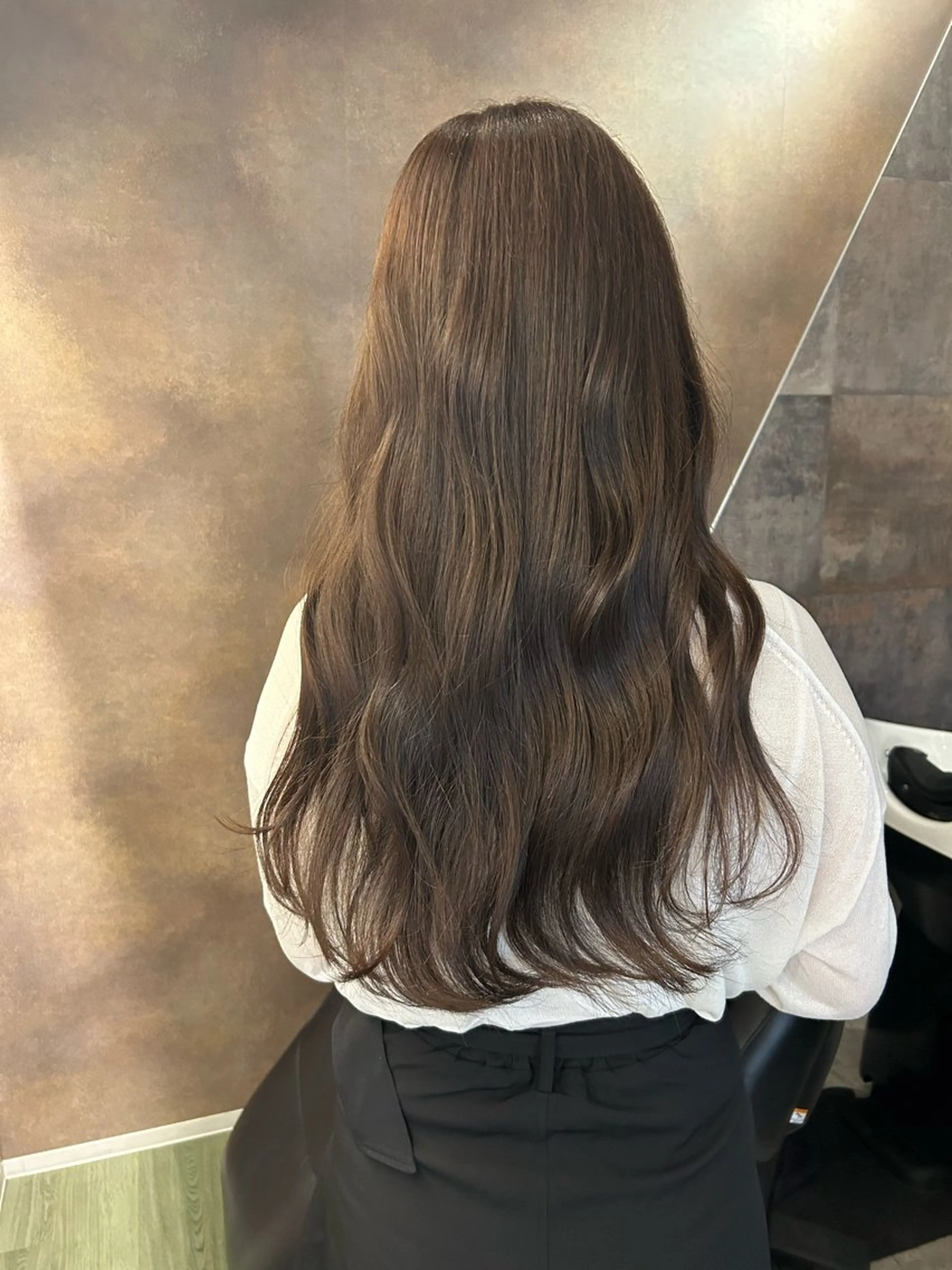 ロング カラー ベージュカラー 透明感カラー オリーブベージュ ピンクカラー ピンクベージュ カット ヘアカラー GO TODAY SHAiRE SALON所属・SAKINO． ベージュカラーのヘアスタイル