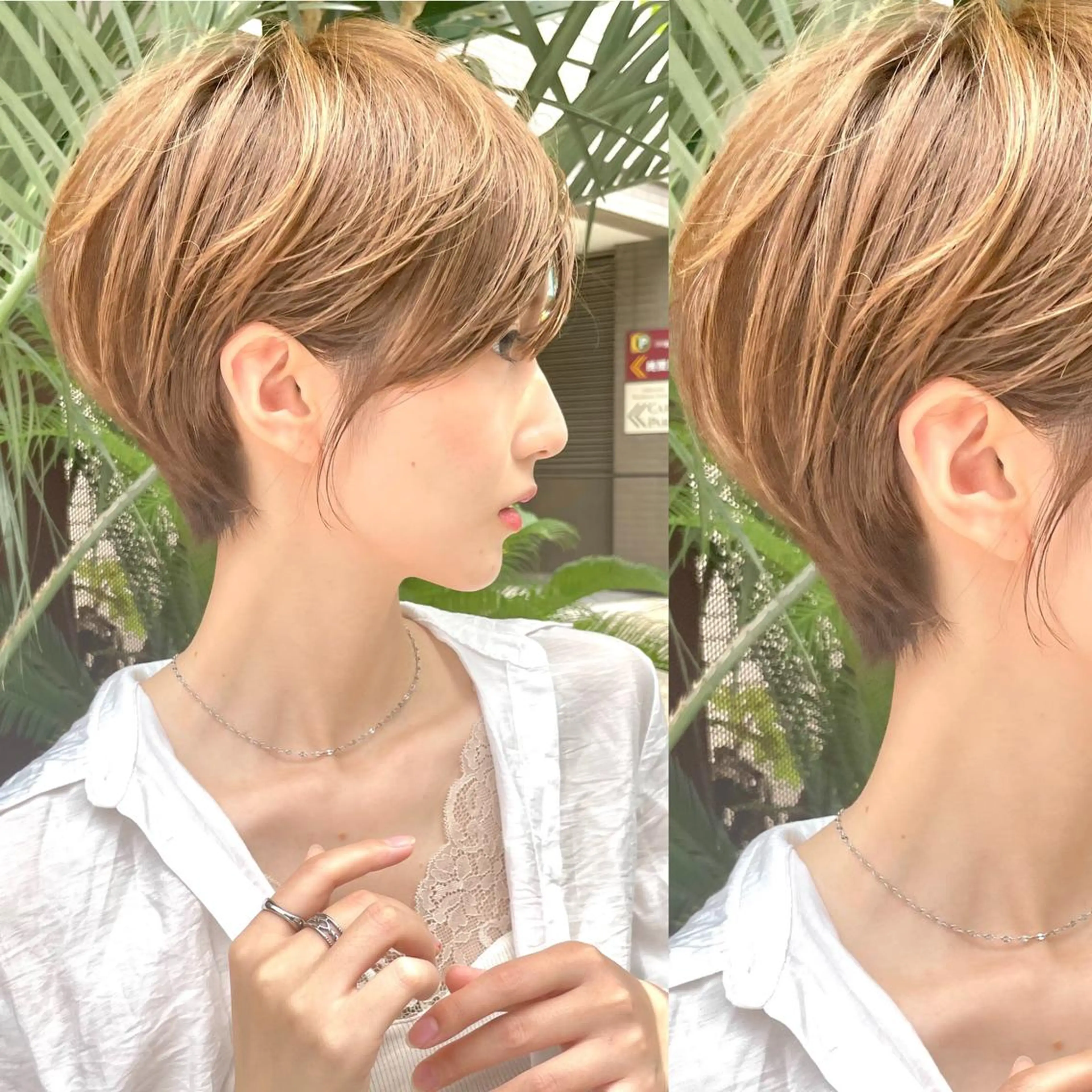 ショート カラー カット ヘアカラー 【韓国　レイヤー 髪質改善✨】かずのヘアスタイル