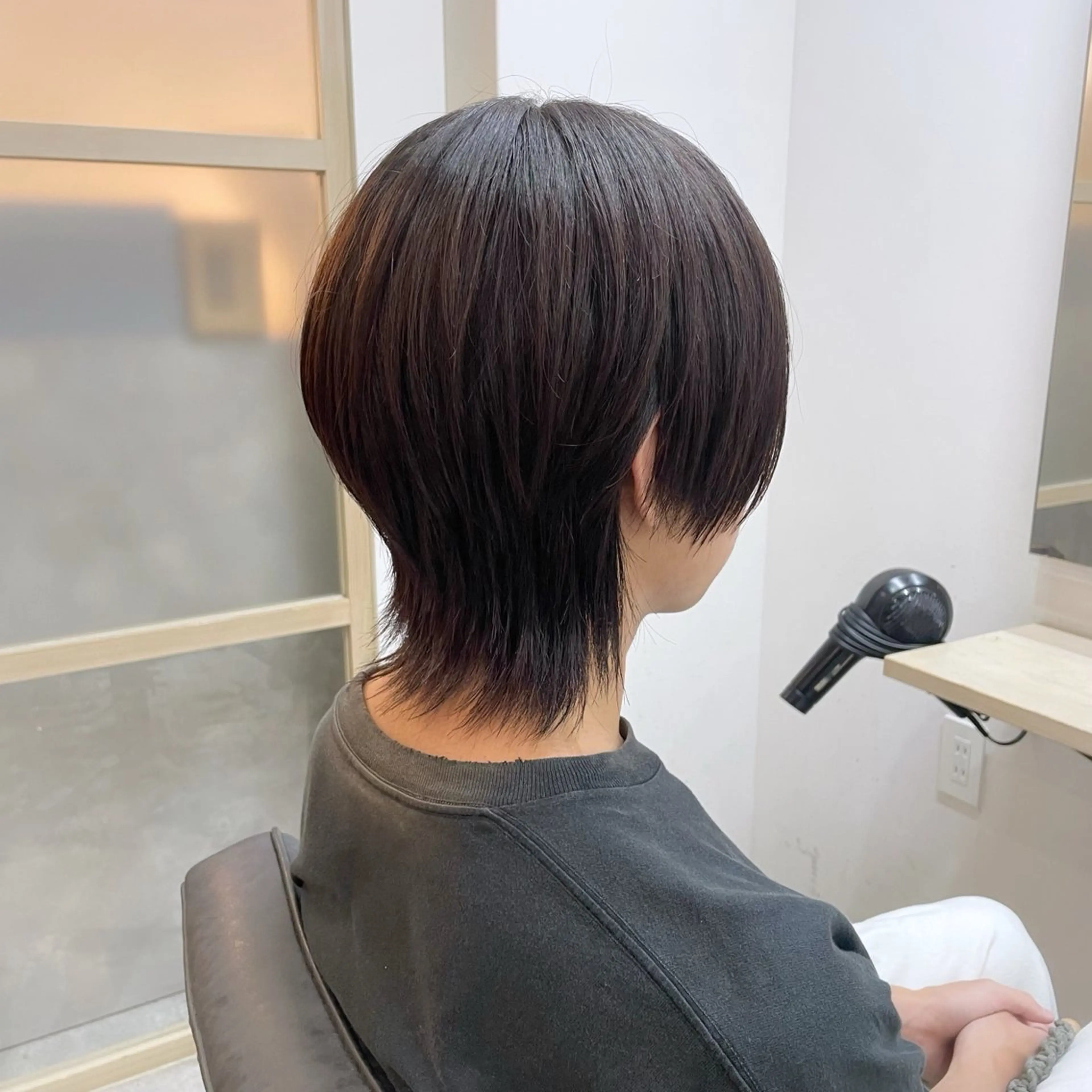 ミディアム メンズ メンズウルフカット ウルフカット カット EMANON新宿南口所属・🦄中性ウルフ ☁️Shiori🦄のヘアスタイル