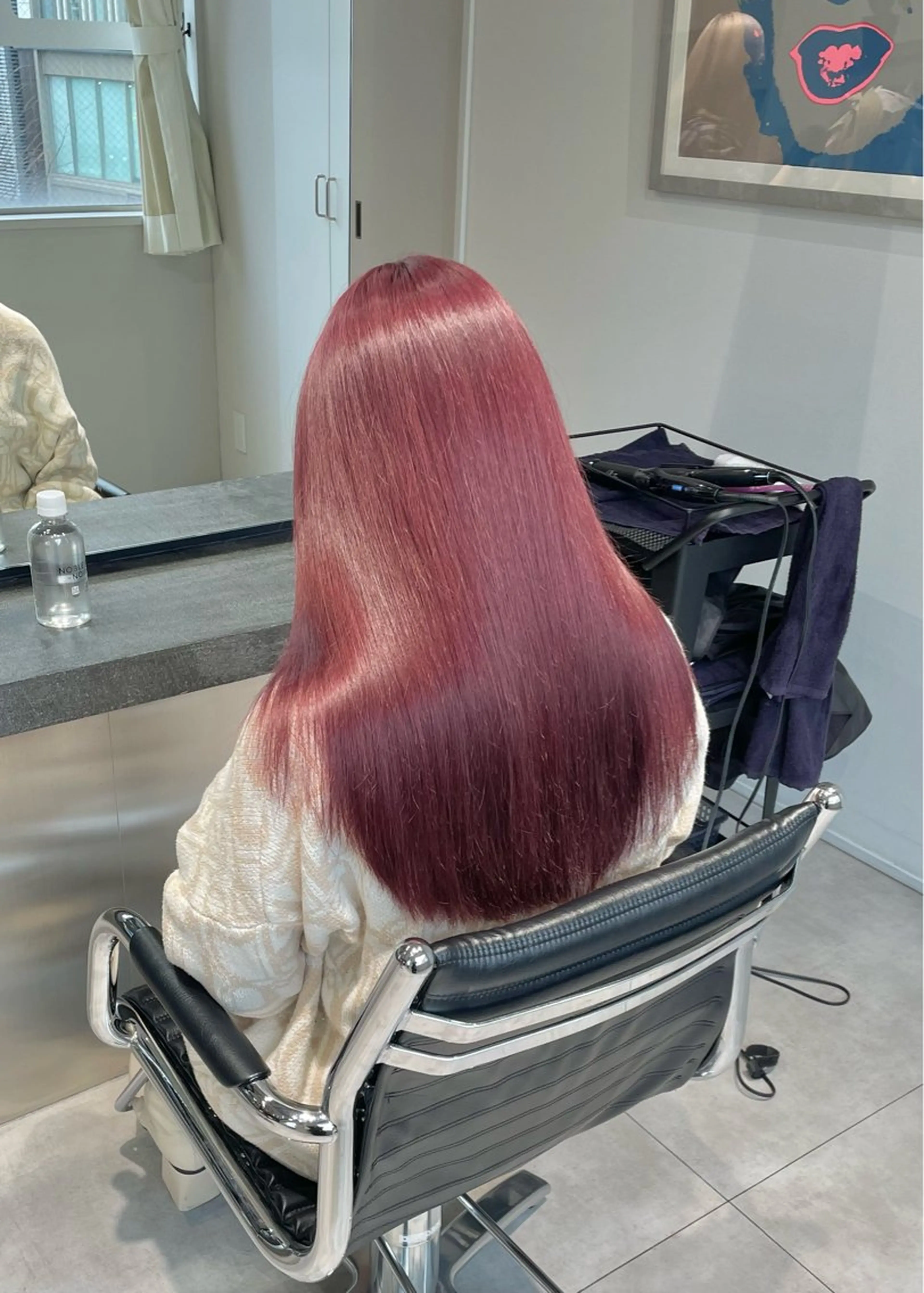 ロング カラー ピンクカラー ローズカラー ヘアカラー トリートメント 🌷ケアブリーチ /透明感/れい🌷のヘアスタイル