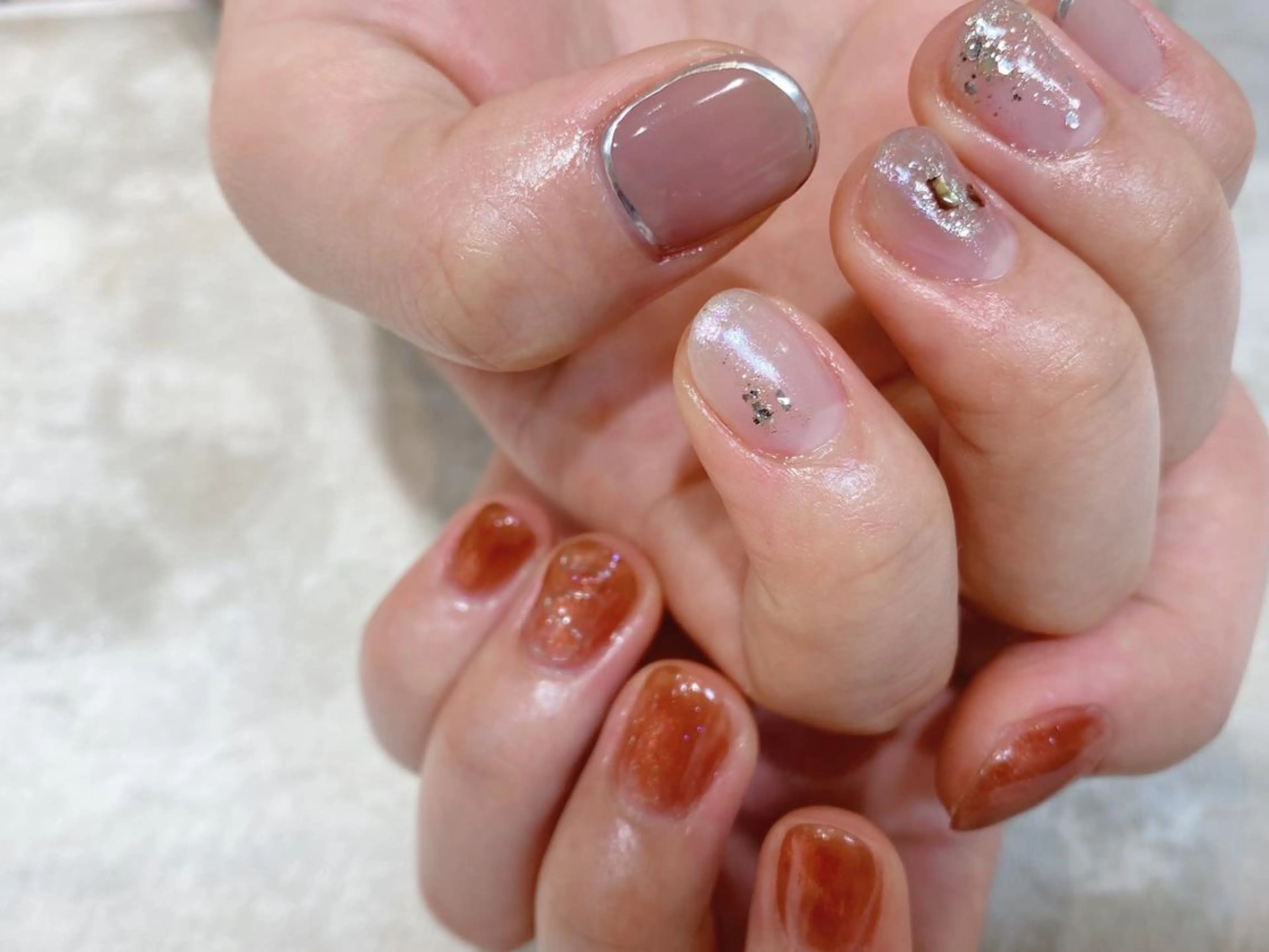 ネイル マグネットネイル ニュアンスネイル JurerEye☆ Marikoのネイルデザイン