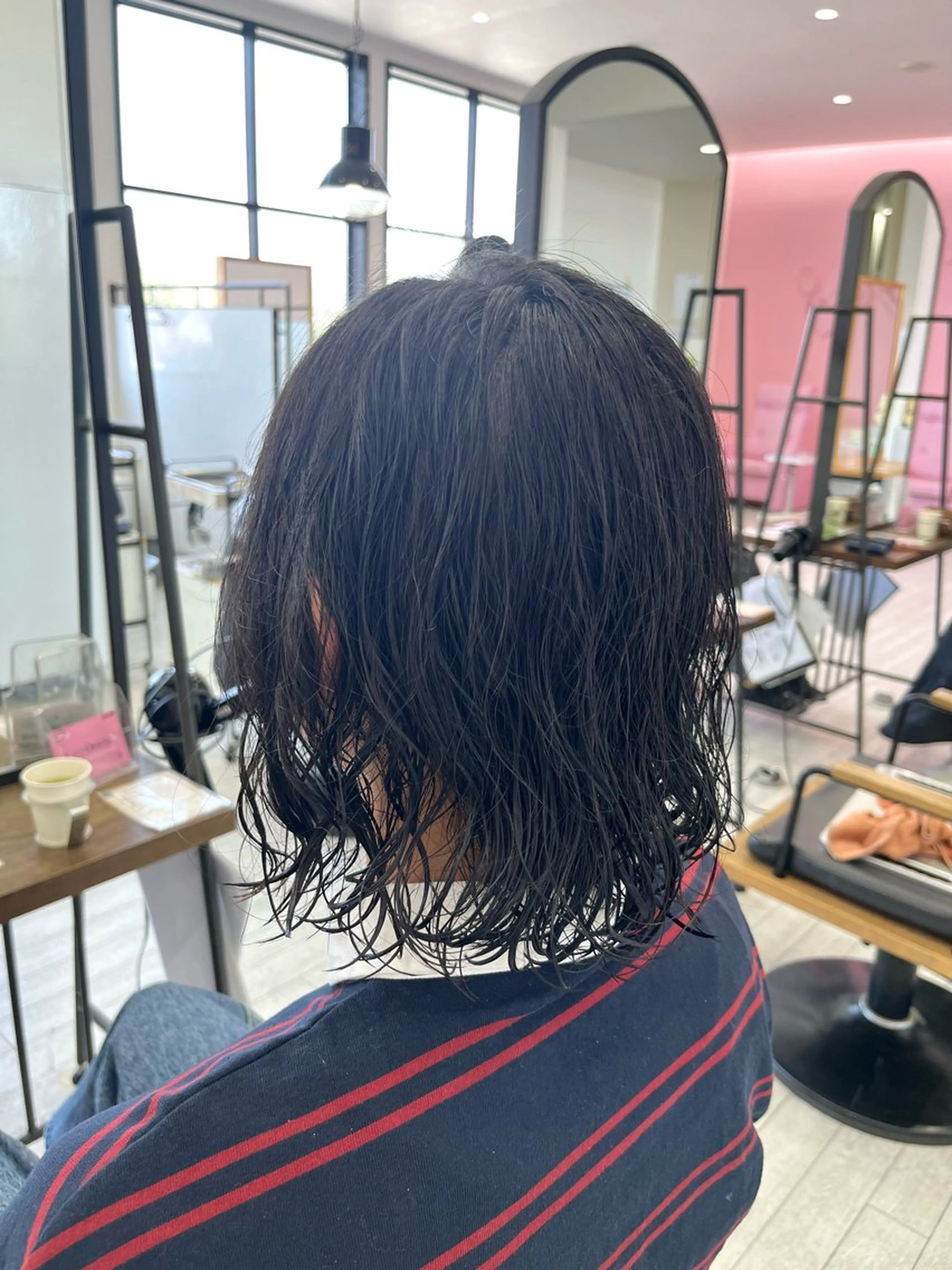 ミディアム パーマ ミディアムパーマ ボブ 南雲 優佑のヘアスタイル