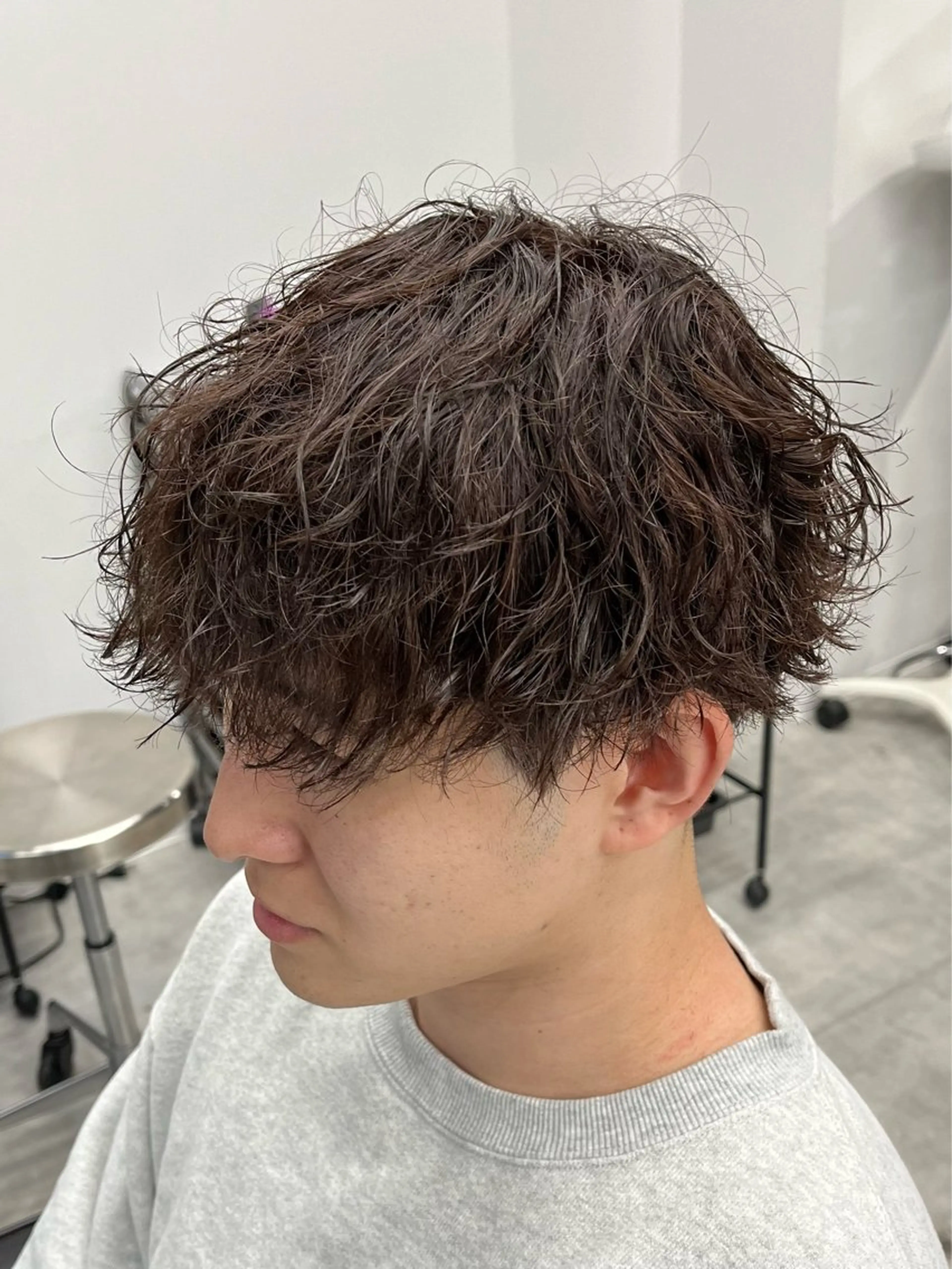 ショート パーマ メンズ メンズパーマ ツイストスパイラルパーマ スパイラルパーマ カット パーマ 新潟メンズパーマ 新潟駅/小田拓実のヘアスタイル