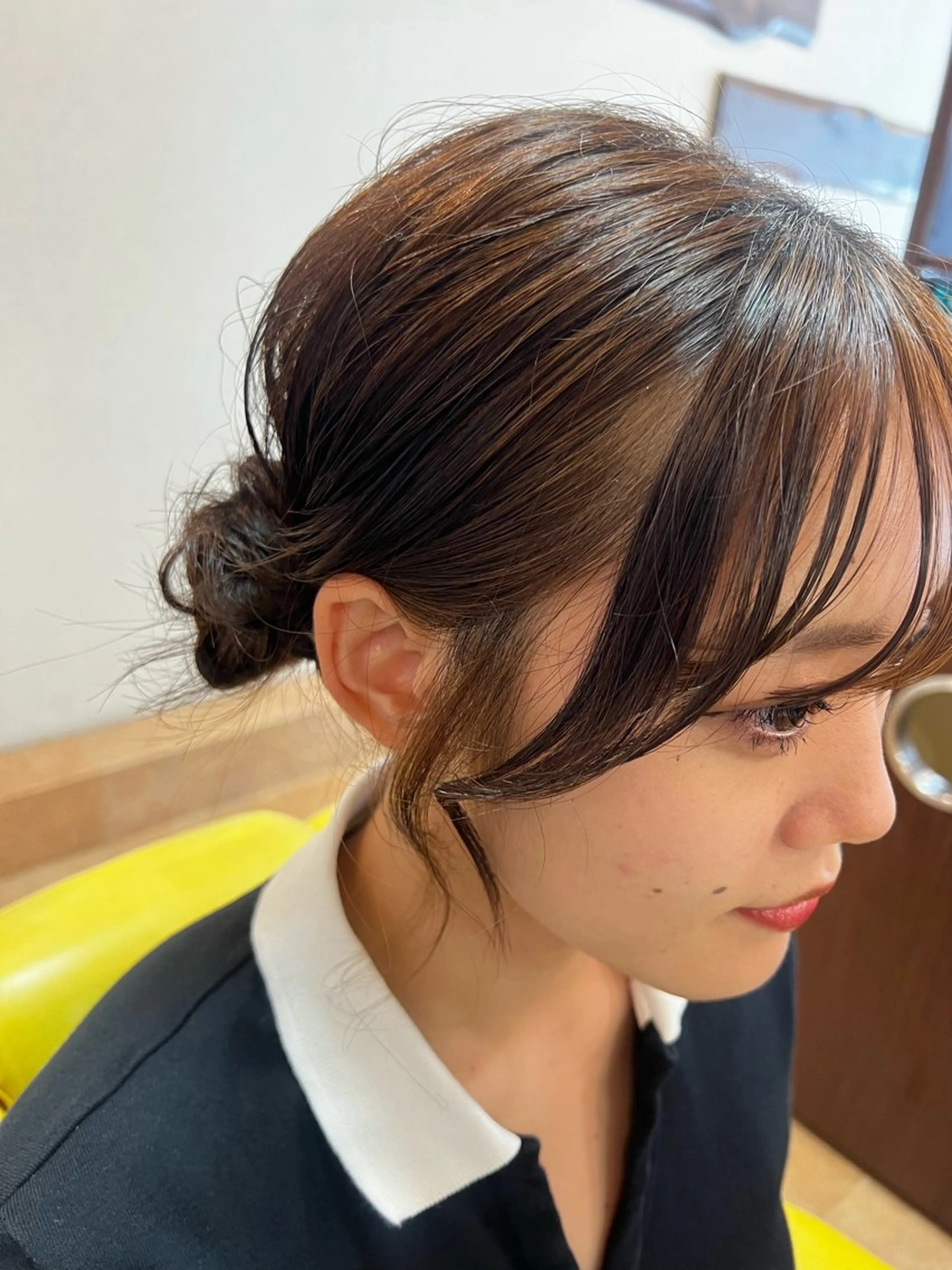 ヘアアレンジ お団子ヘア 浴衣 hair  bh.maara所属・bh.maara デザイン／ハイトーンのヘアスタイル