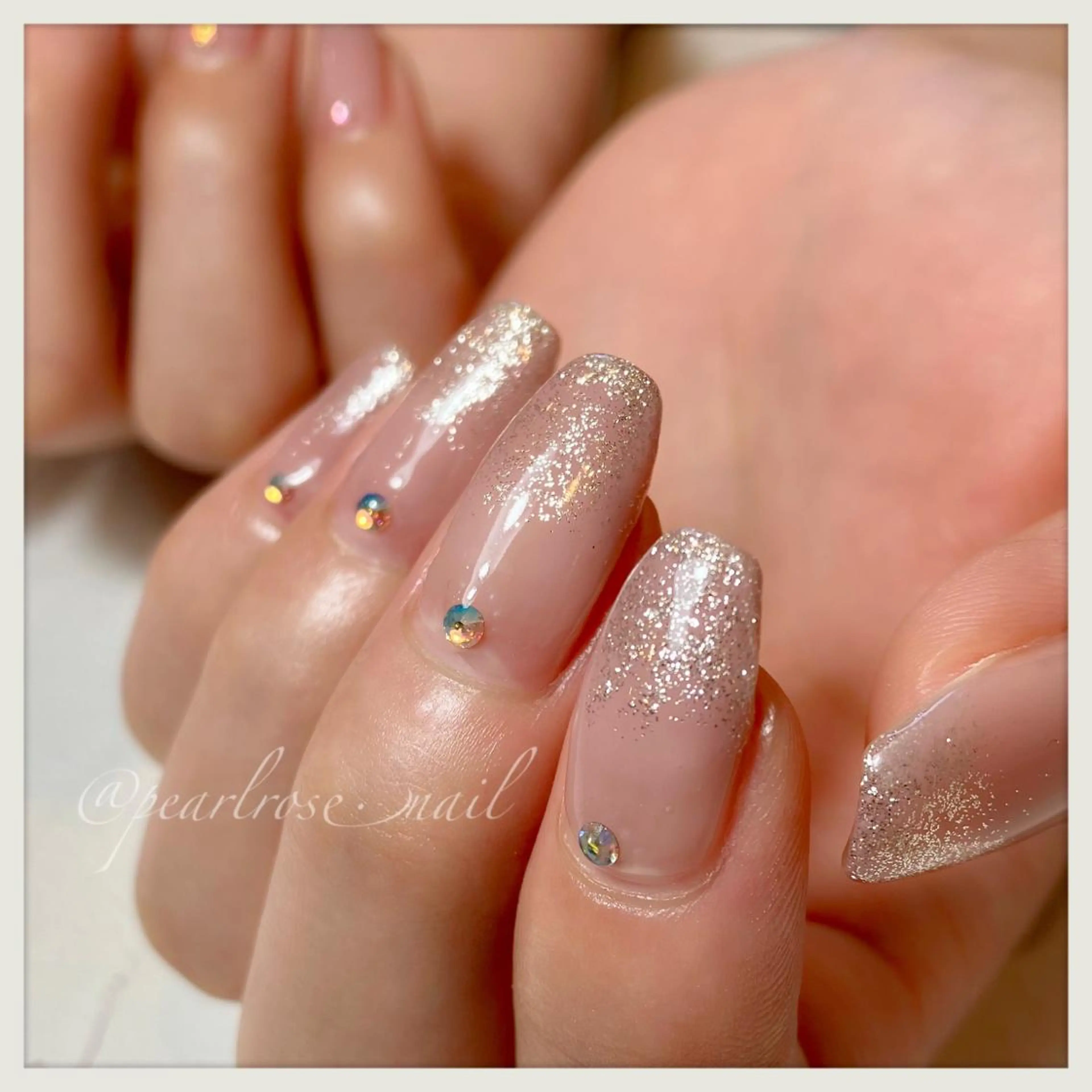 ネイル グラデーション ラメ(グリッター) ラメグラデーション ハンドネイル Beauty salon Ryu・ange所属・RyuAnge リュアンジュのその他イメージ