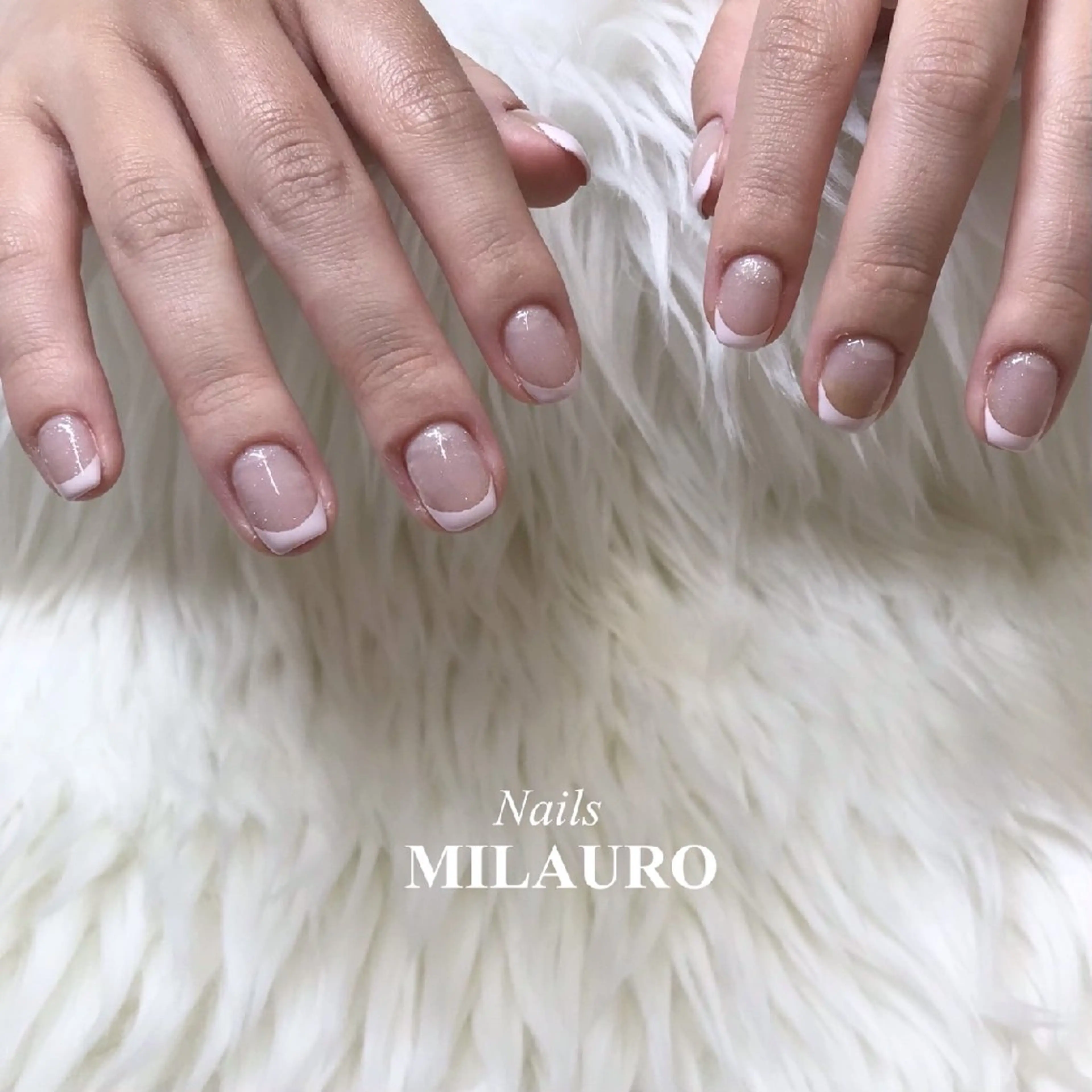ネイル フレンチネイル パステルネイル ピンク ハンドネイル Nails MILAURO所属・MIYUKI /大人シンプルネイルのネイルデザイン