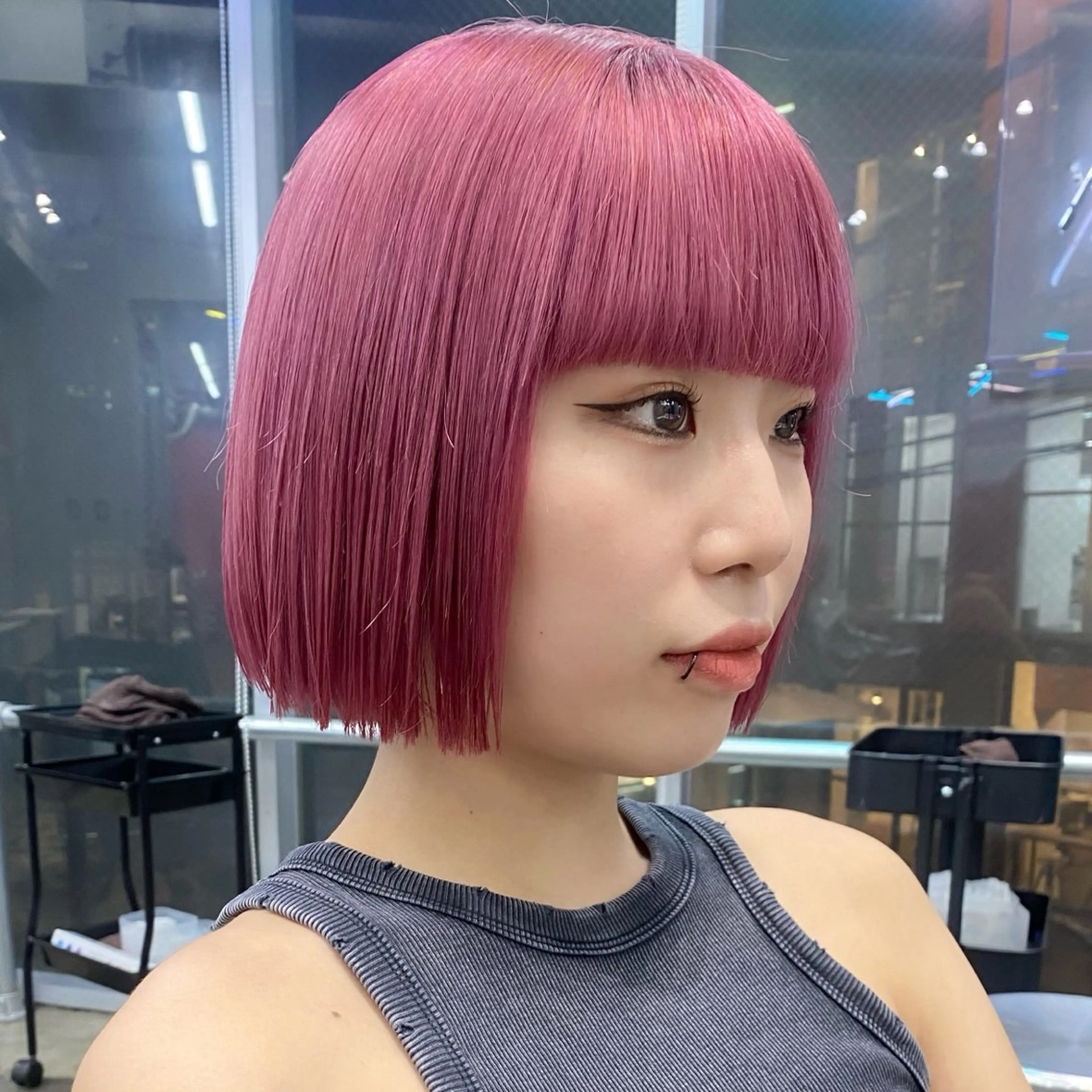 ショート カラー ヘアアレンジ 💗💗韓国レイヤー yu-ki💗💗のヘアスタイル