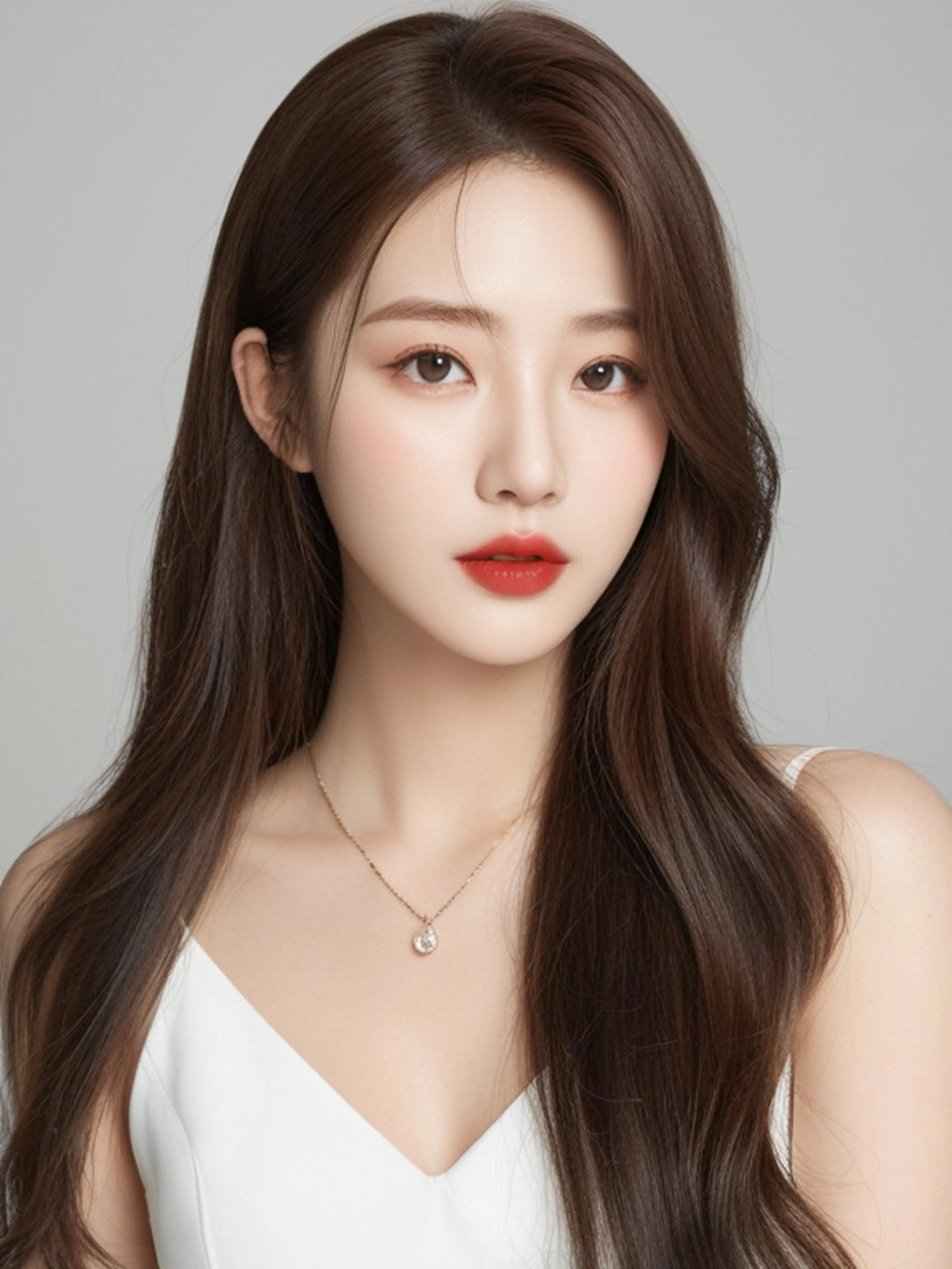 ロング くびれヘア 韓国風ヘア レイヤーカット カット ヘアカラー トリートメント 新宿/韓国レイヤー 顔まわり/RIKUのヘアスタイル