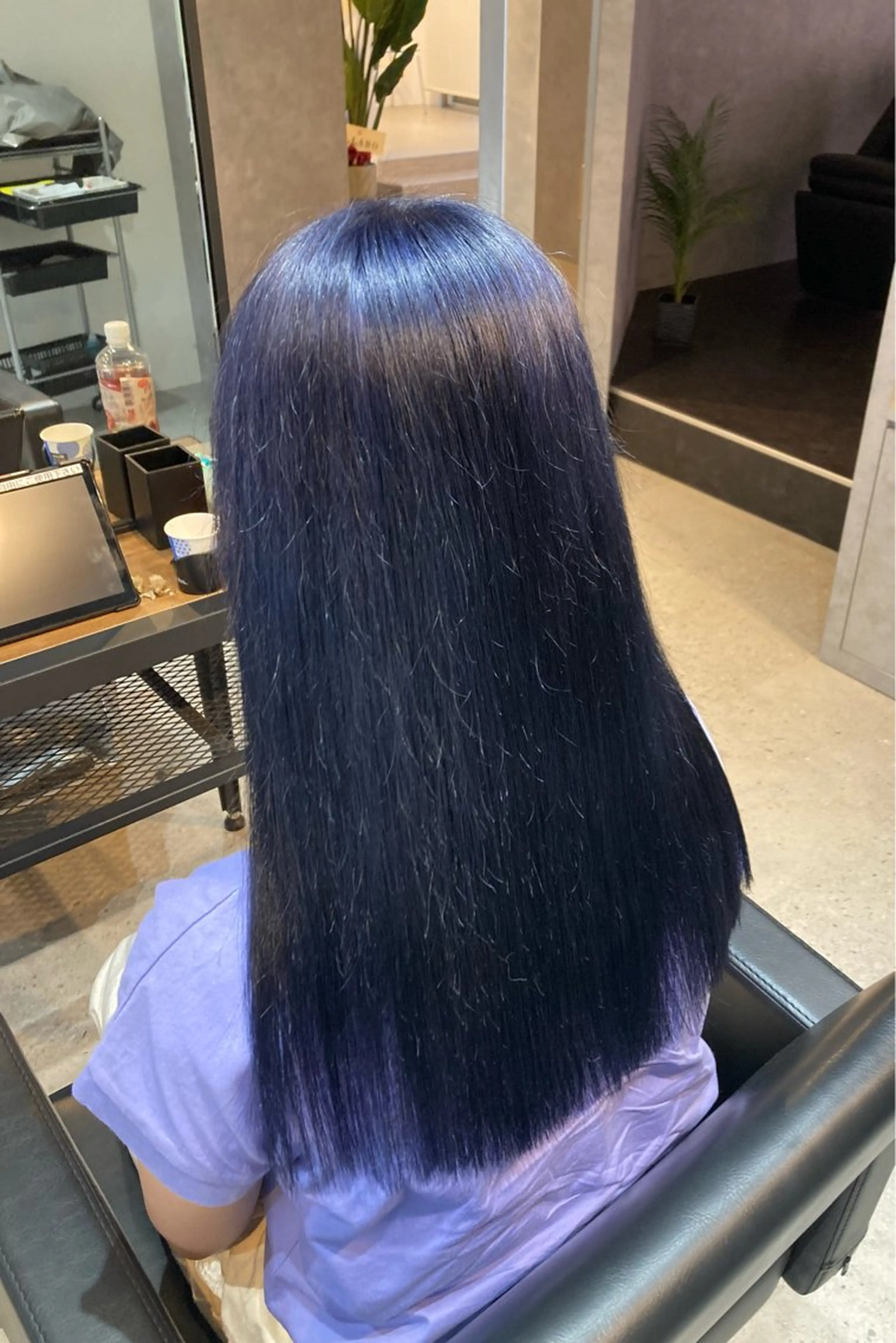 ロング カラー ブルーカラー カット ヘアカラー トリートメント 🌈Agu hair 副店長/岩渕蓮のヘアスタイル