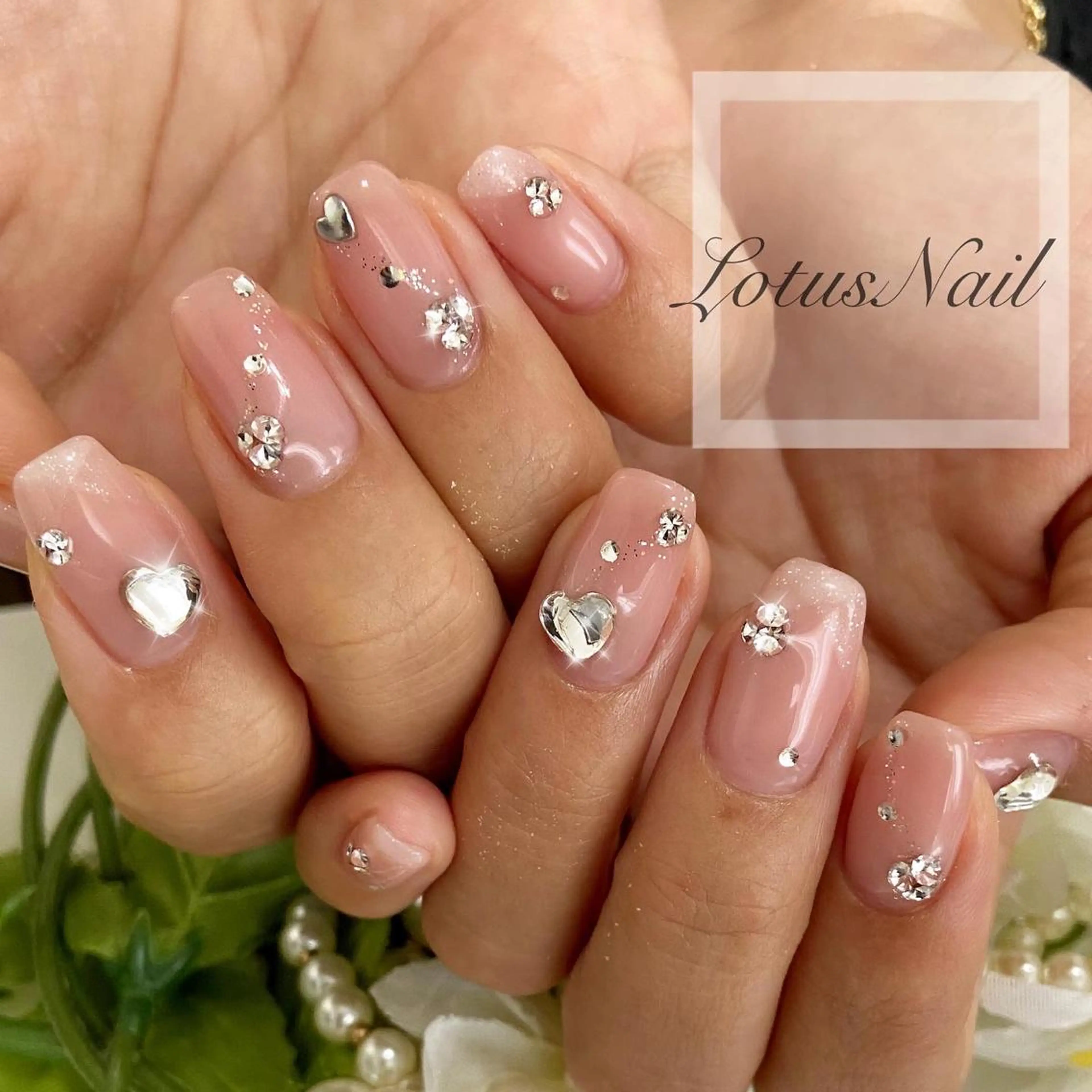 ネイル 韓国ネイル ワンホンネイル ハンドネイル Lotus Nailのネイルデザイン