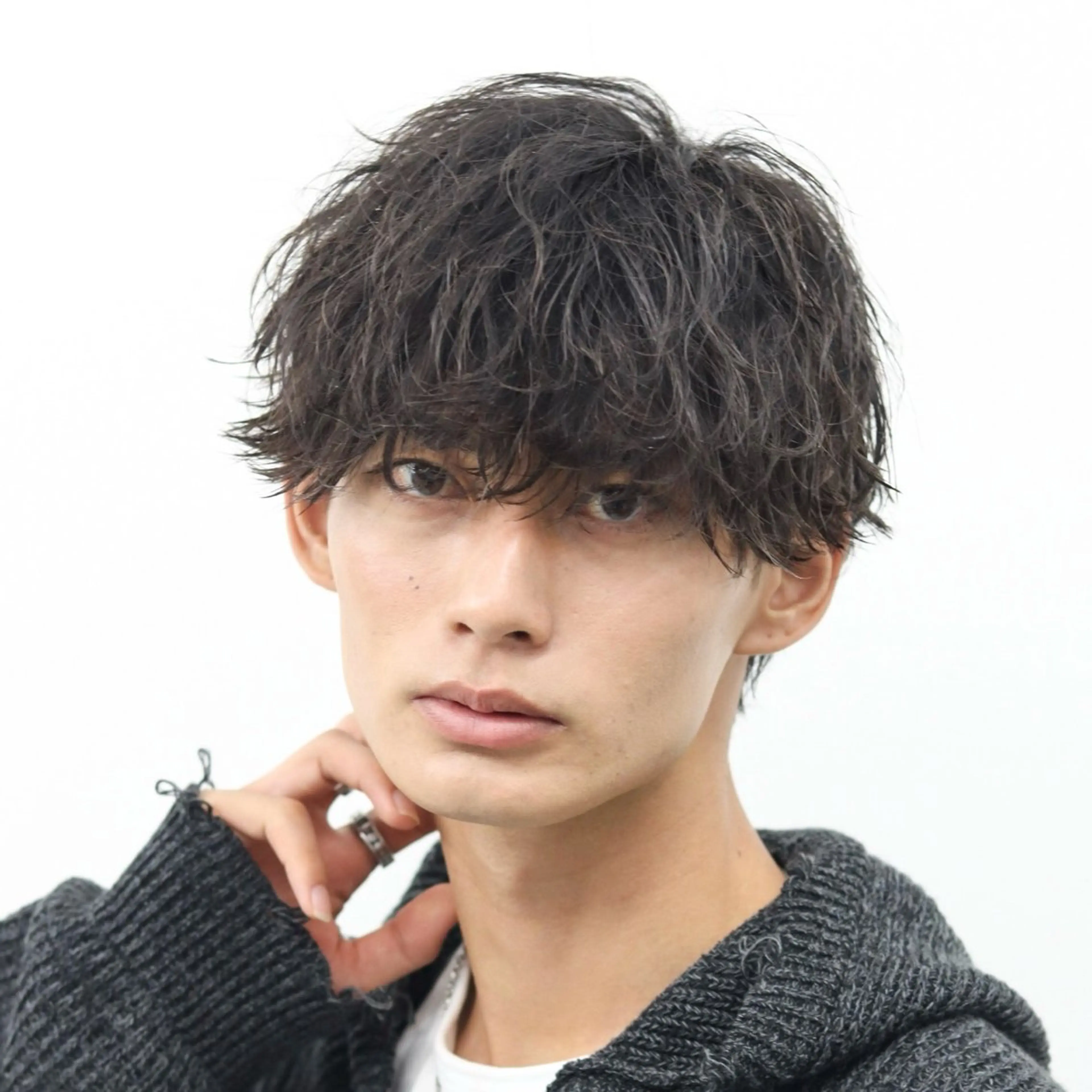 ミディアム カラー パーマ メンズ カット トリートメント シースルーマッシュ/ メンズ/KYOHEIのヘアスタイル