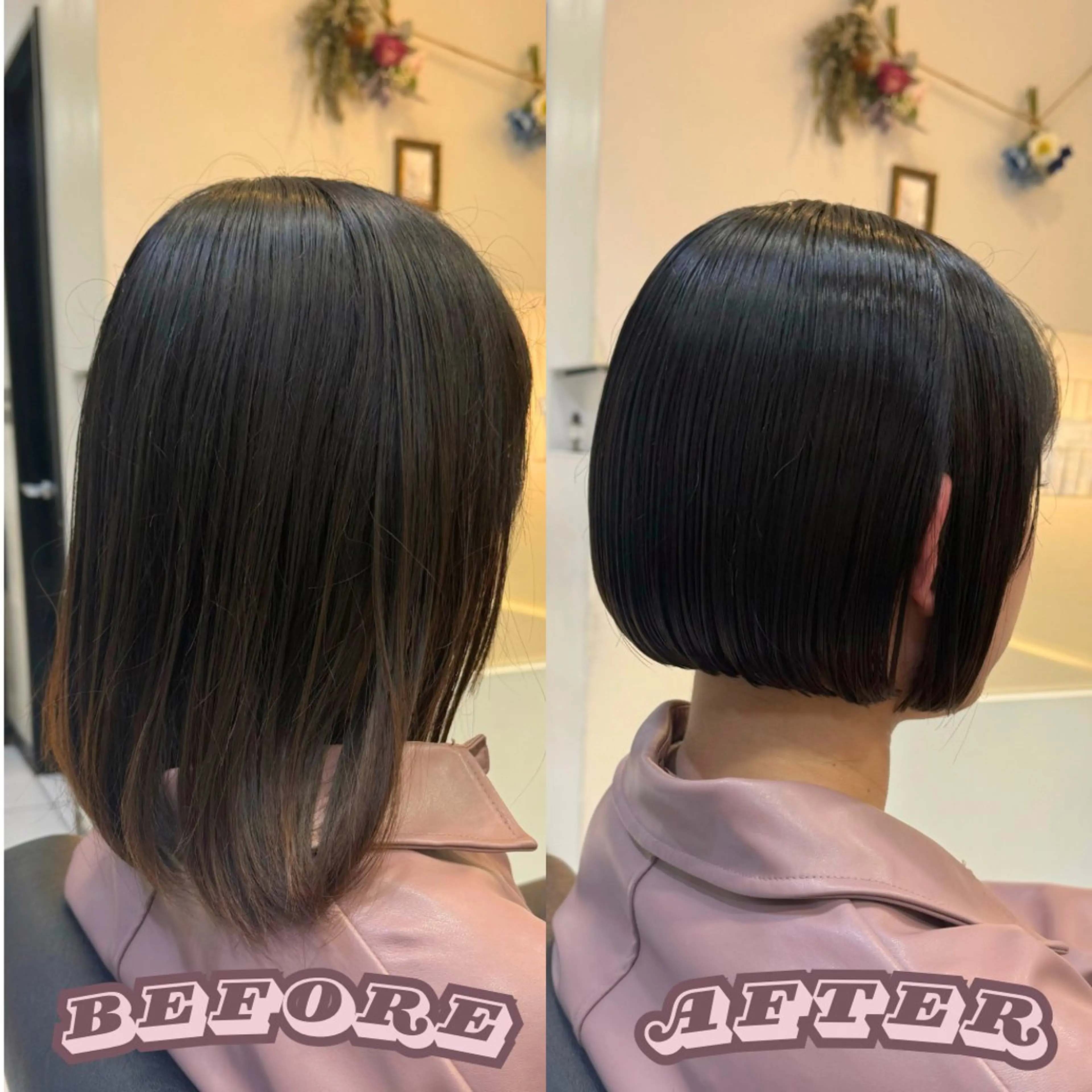 ショート カット トリートメント YASU🍎ボブ/ 赤系カラー/髪質改善のヘアスタイル