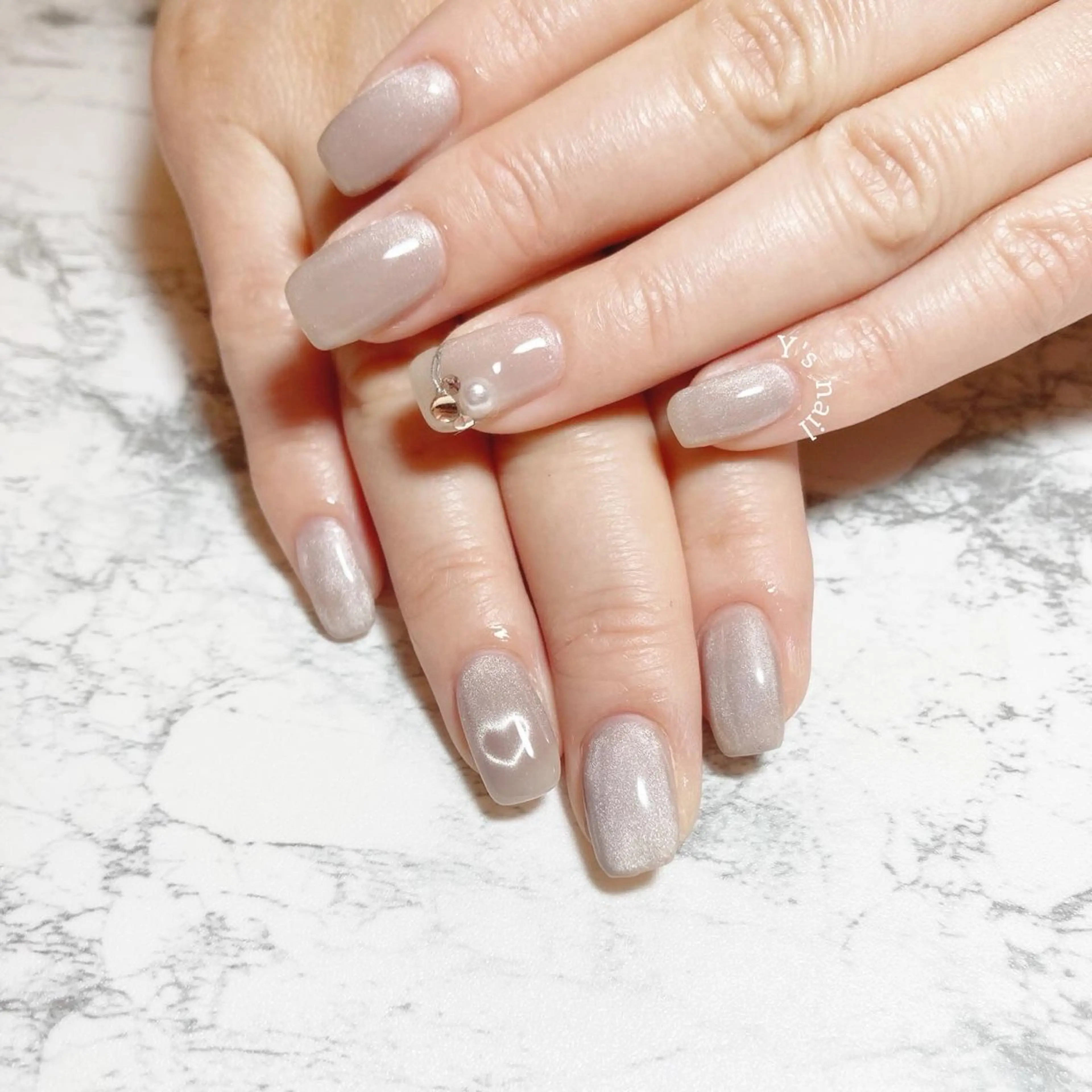 ネイル ハート ハンドネイル 手書きが得意🖌️ Y’s  nailのネイルデザイン