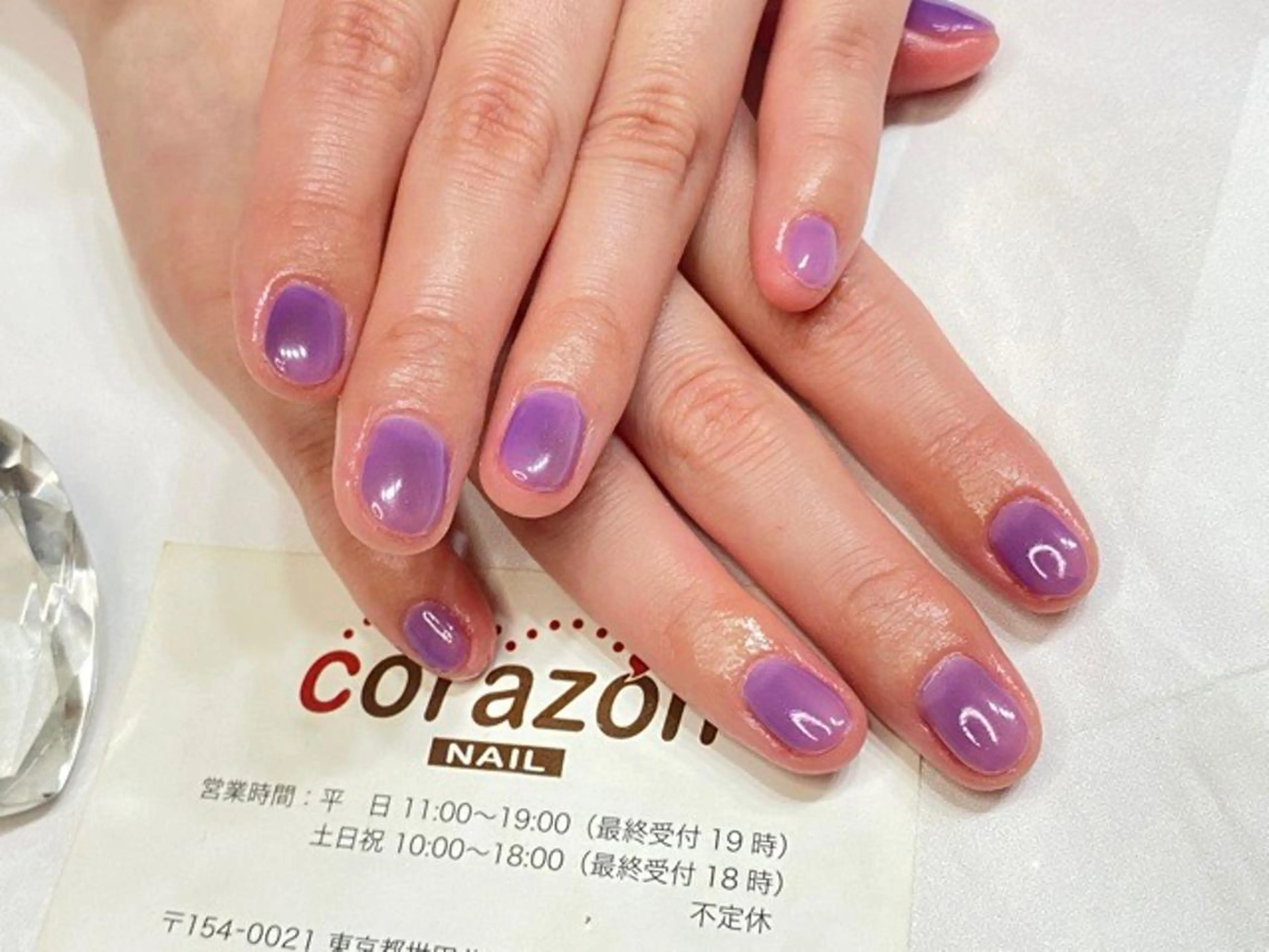 ネイル ジェルネイル ワンカラーネイル ハンドネイル corazon所属・ネイリスト aicoのネイルデザイン