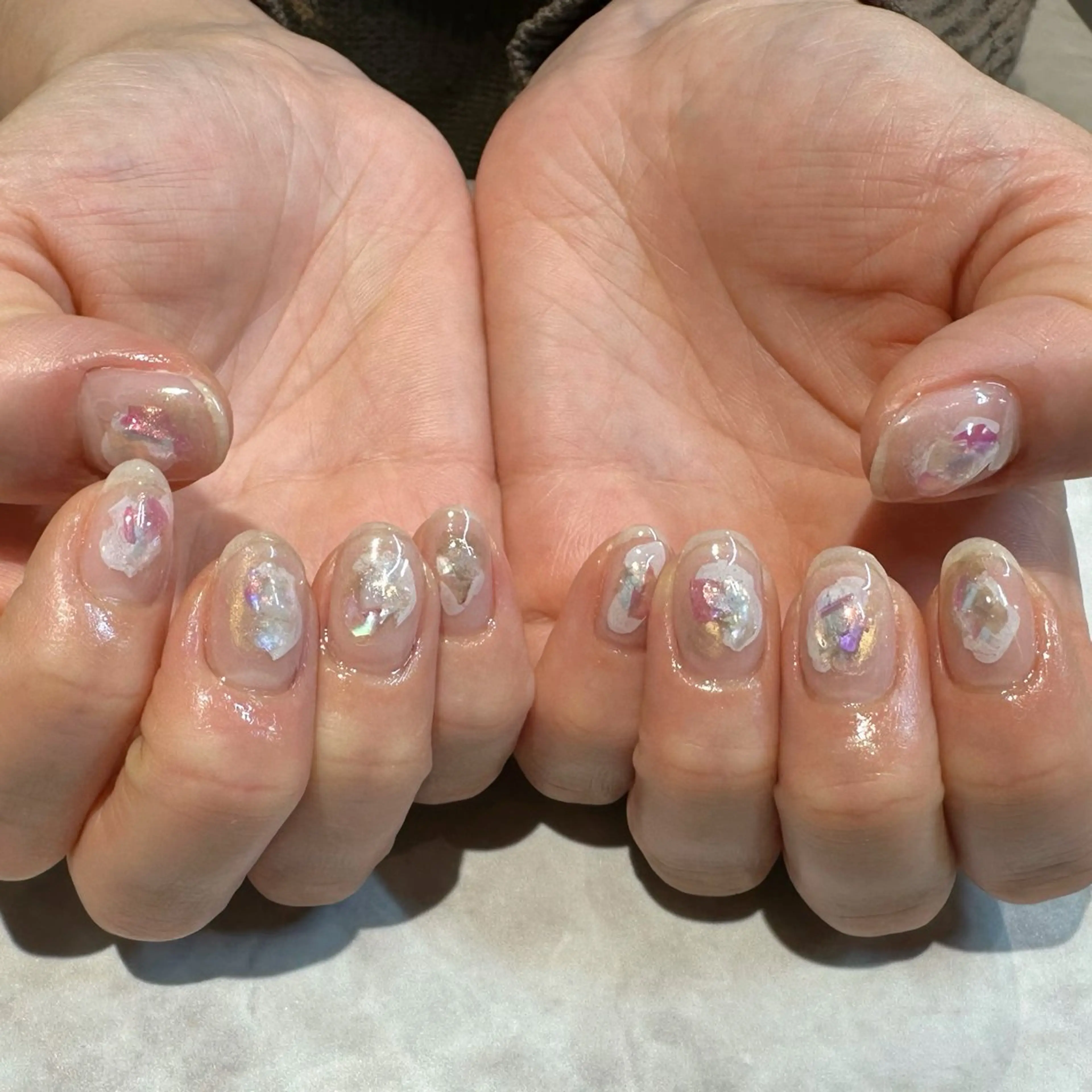 ネイル クリアネイル ニュアンスネイル ピンク erinca nail所属・圦本 有紀のネイルデザイン