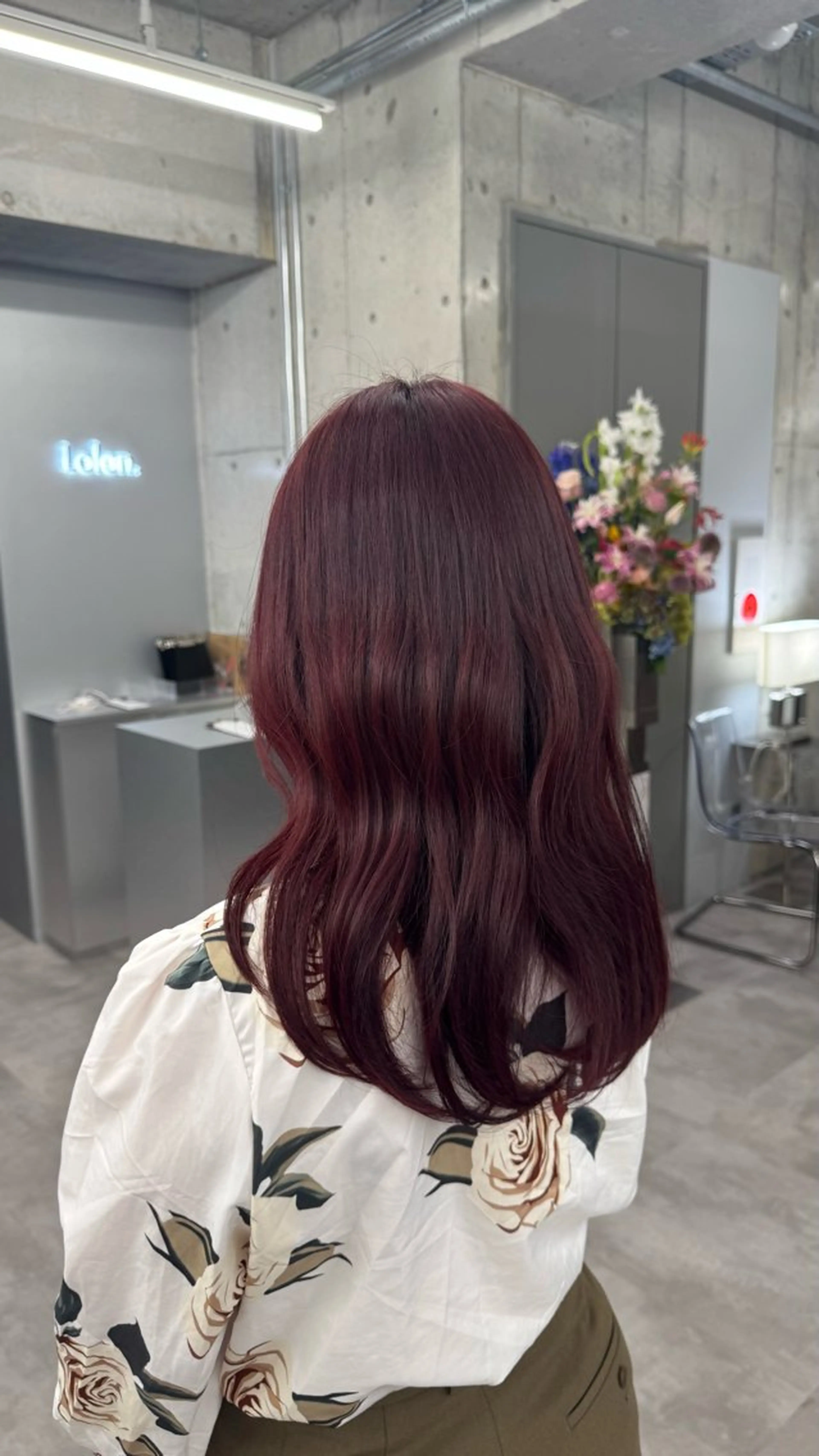 ミディアム ピンクブラウン ヘアカラー トリートメント shio【福岡天神】 カットモデル募集中のヘアスタイル