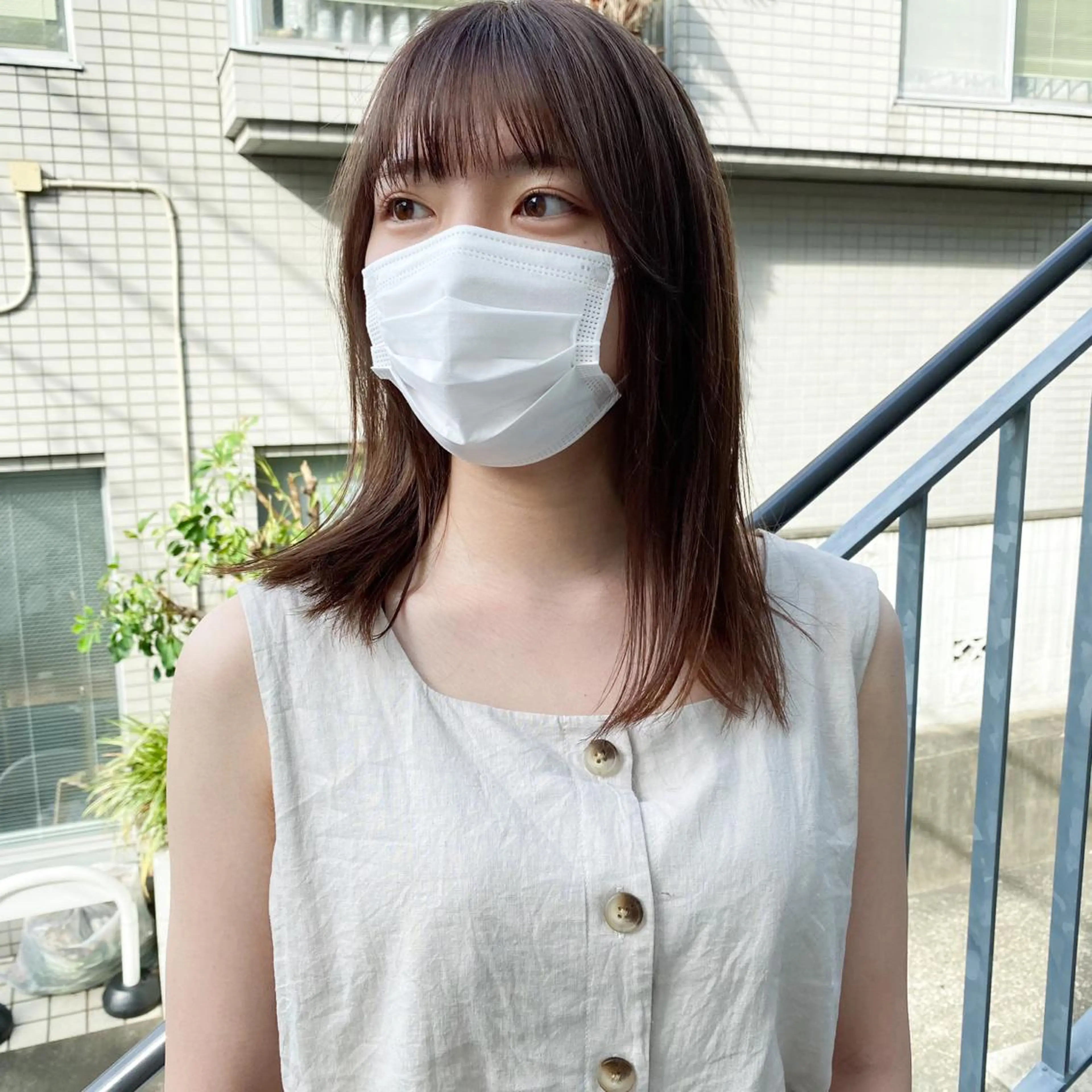 ミディアム カラー 艶髪ブリーチ 永井竜也のヘアスタイル