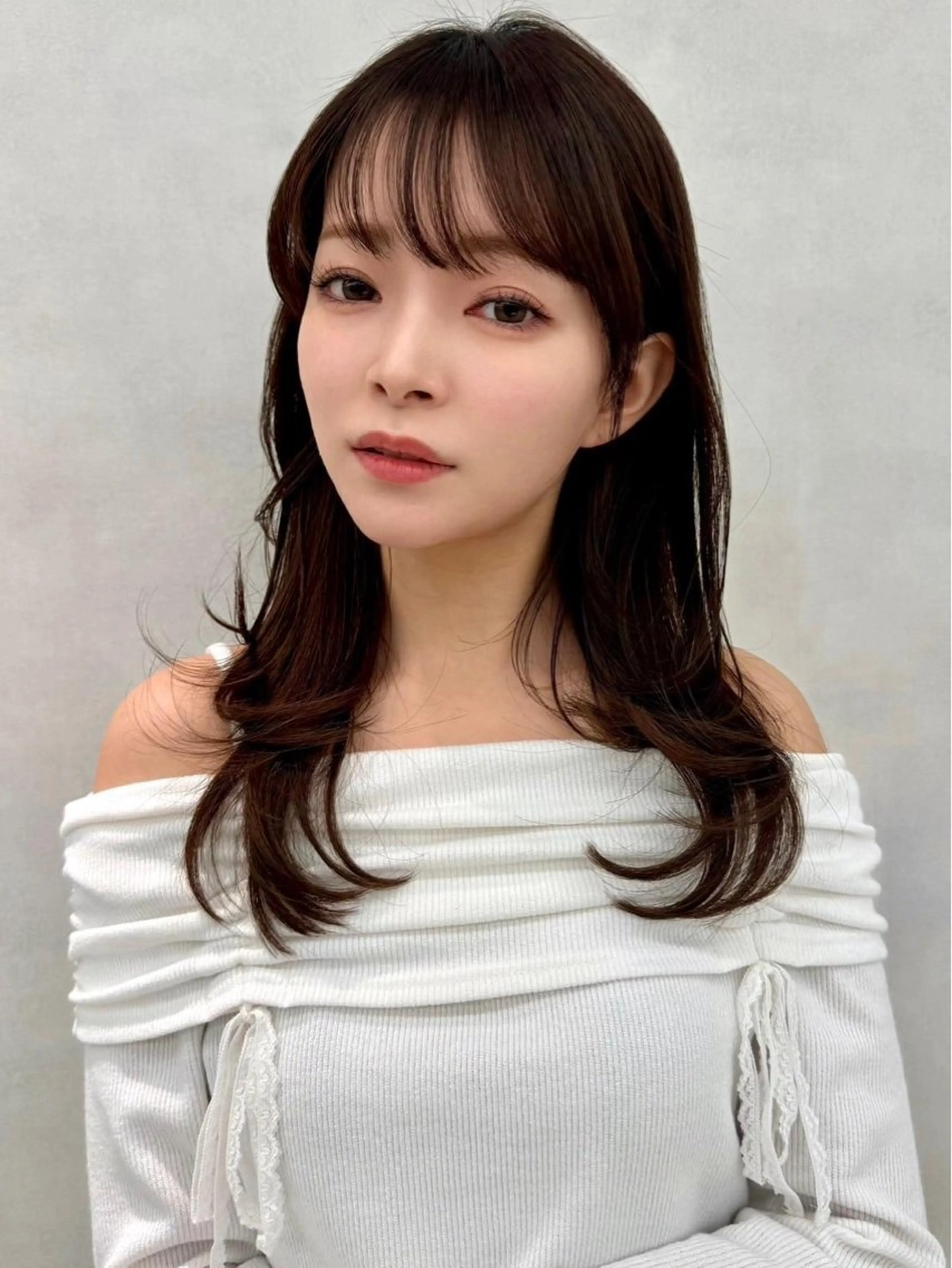 ロング カラー カット ヘアカラー 🇰🇷韓国レイヤー 艶カラー／田川佑紀のヘアスタイル