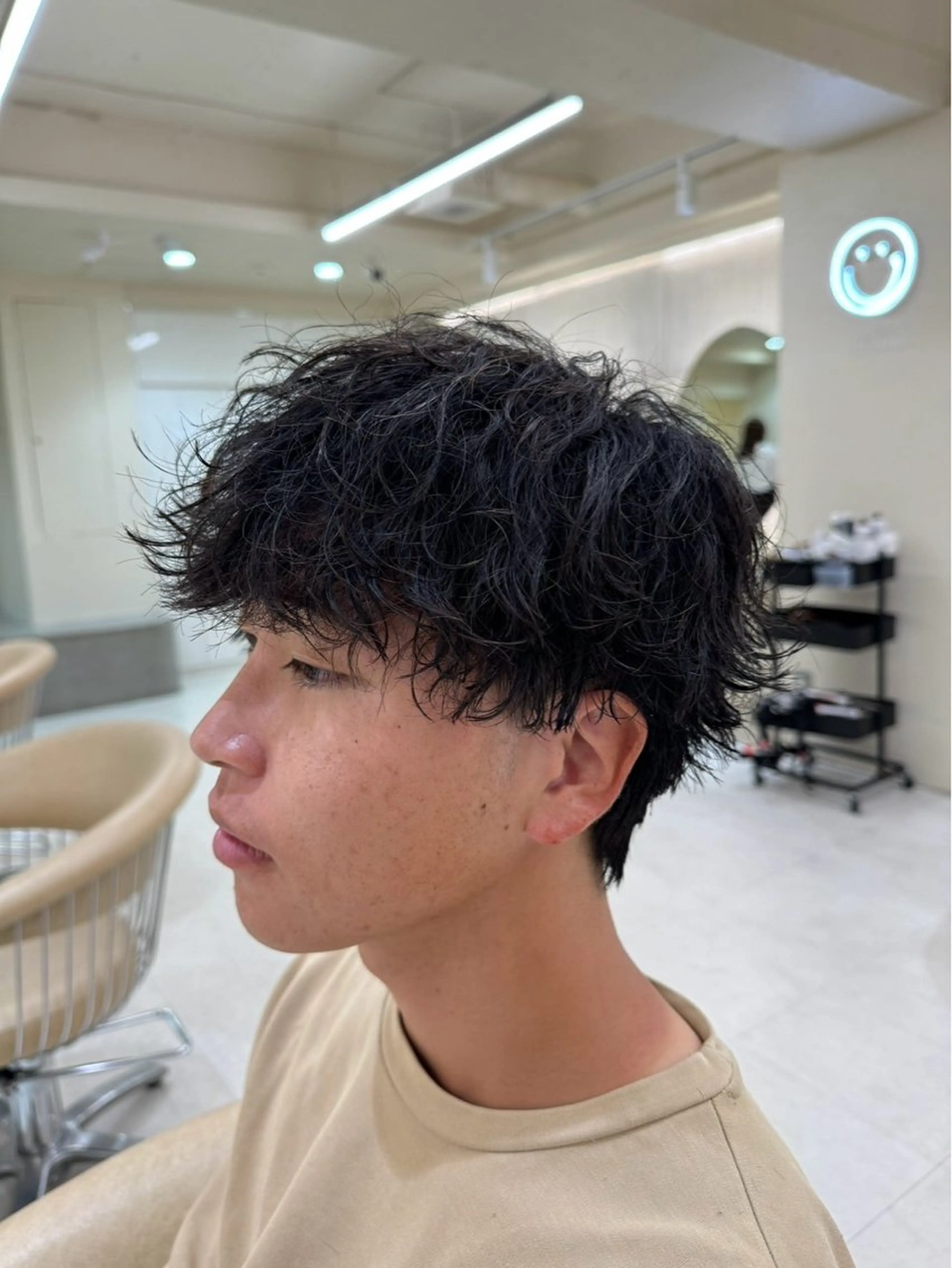 ショート メンズ カット センターパート/ 暖色カラーayuのヘアスタイル