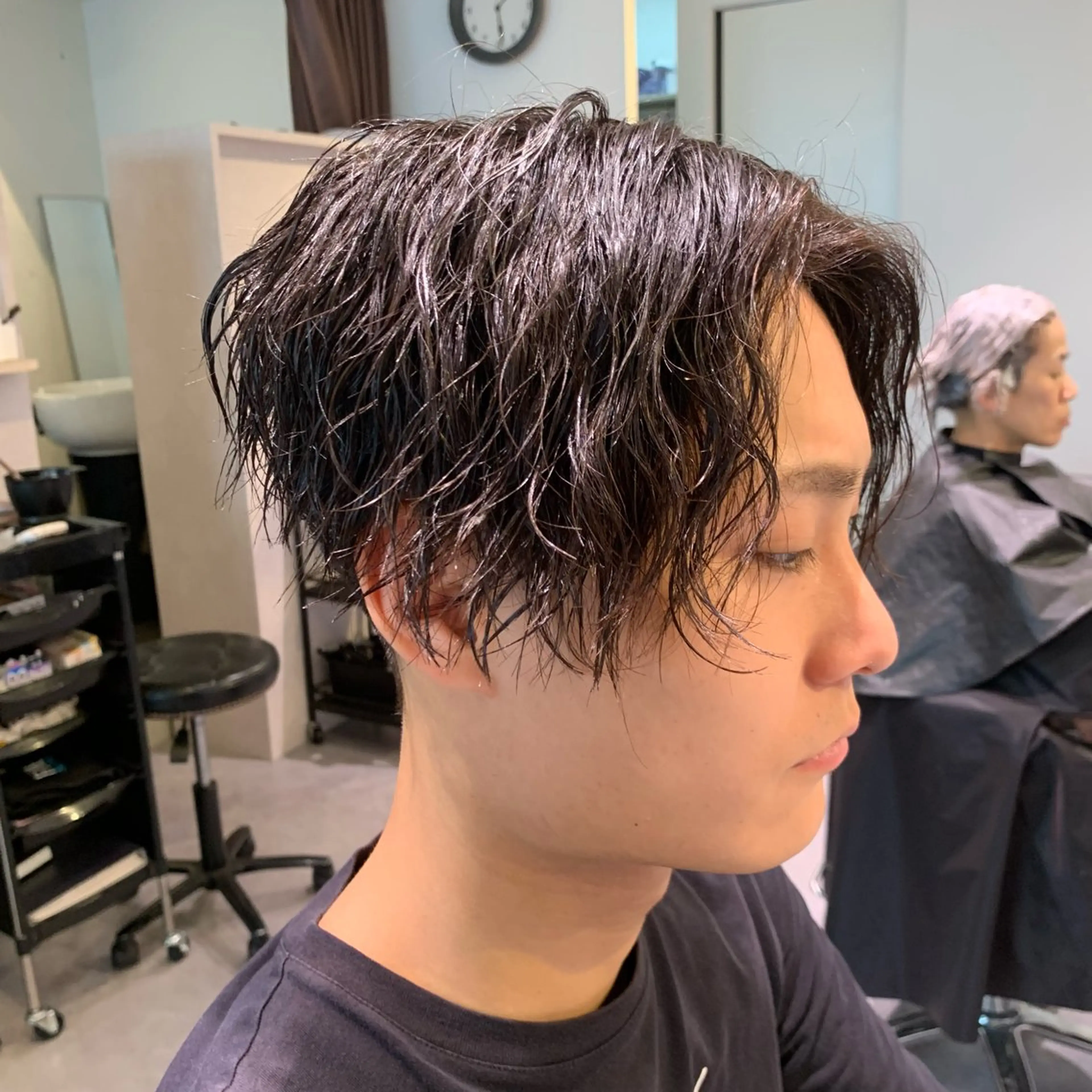 パーマ メンズ 濱口 健慎のヘアスタイル