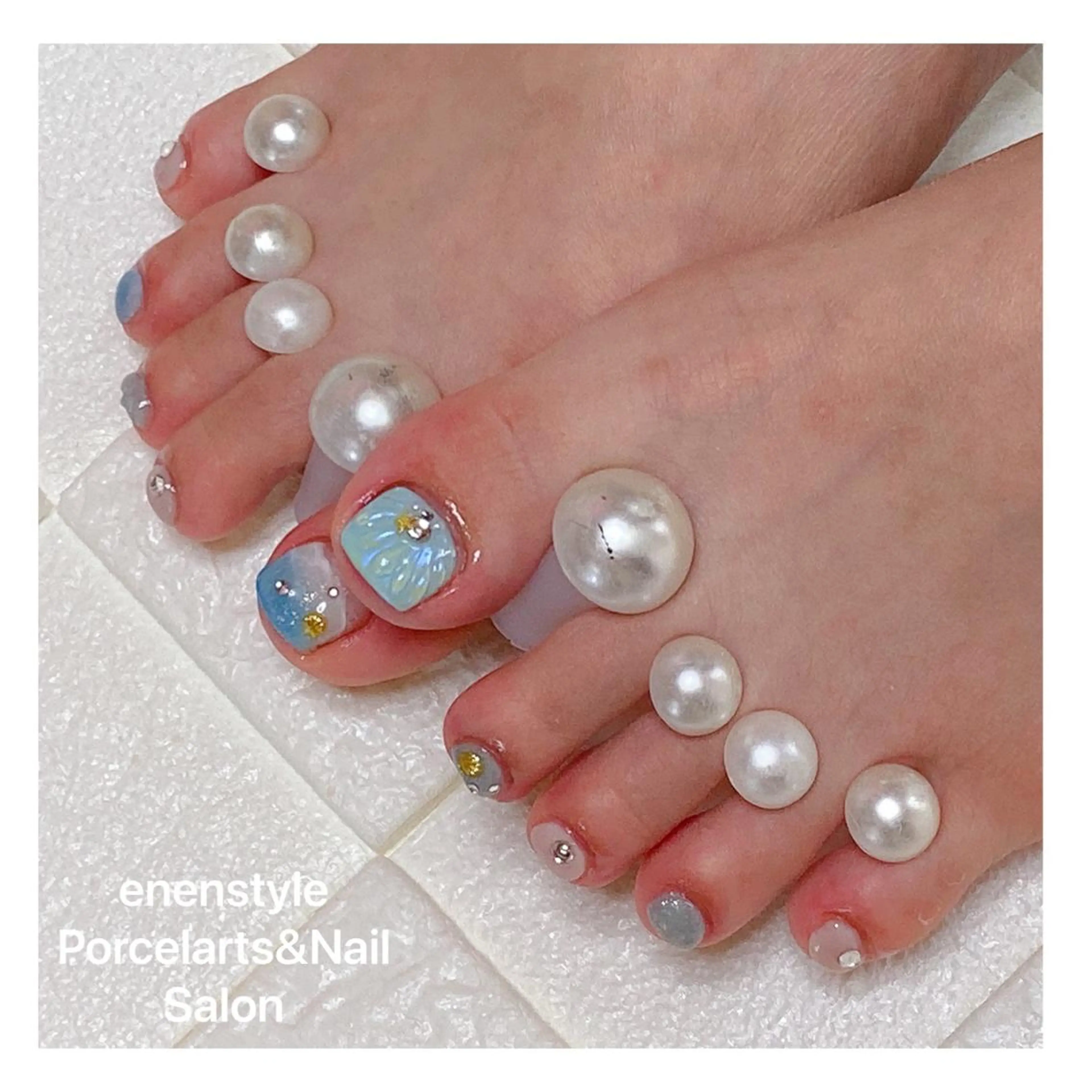 ショート ネイル ハンドネイル フットネイル 👑enen style👑のネイルデザイン