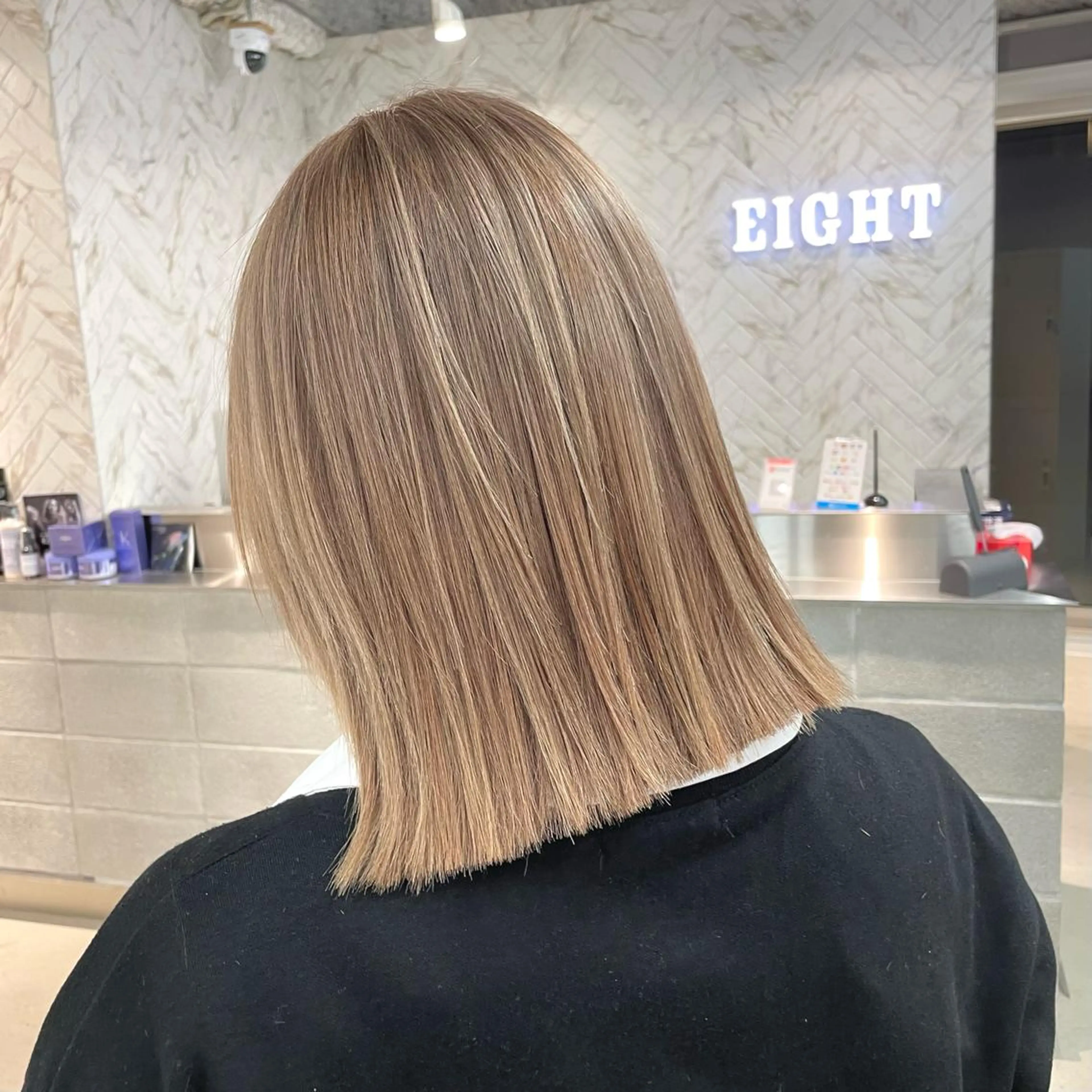 ミディアム カラー ヘアアレンジ ハイトーンカラー カット ヘアカラー トリートメント 🎗秋山勇 /三宮指名No.1のヘアスタイル