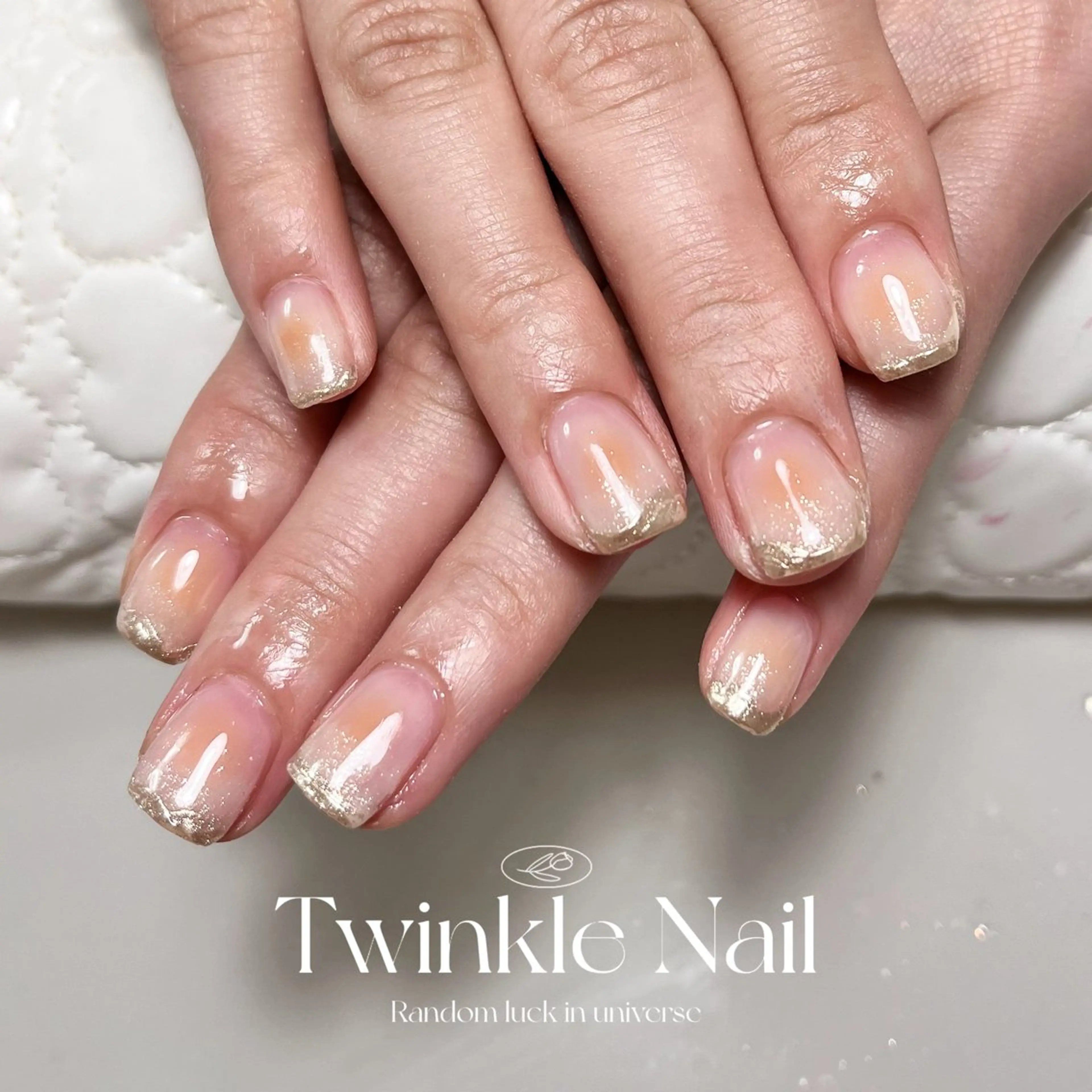 ネイル チークネイル ニュアンスネイル シンプルネイル Twinkle Nail Kuboのネイルデザイン
