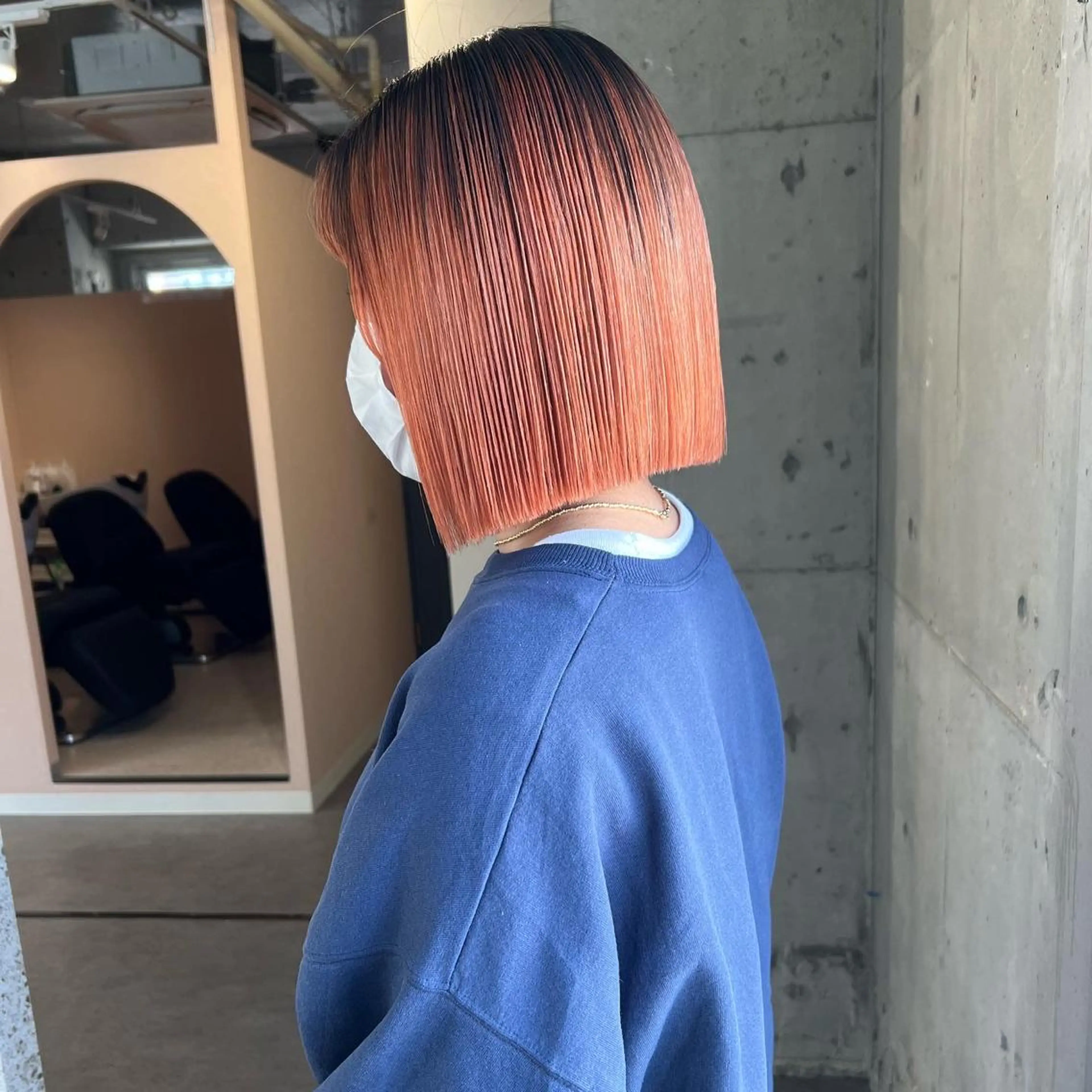 ショート カラー バレイヤージュ ブリーチ ケアブリーチ ハイライトカラー インナーカラー カット ヘアカラー トリートメント lani 天神大名/ブリーチのヘアスタイル