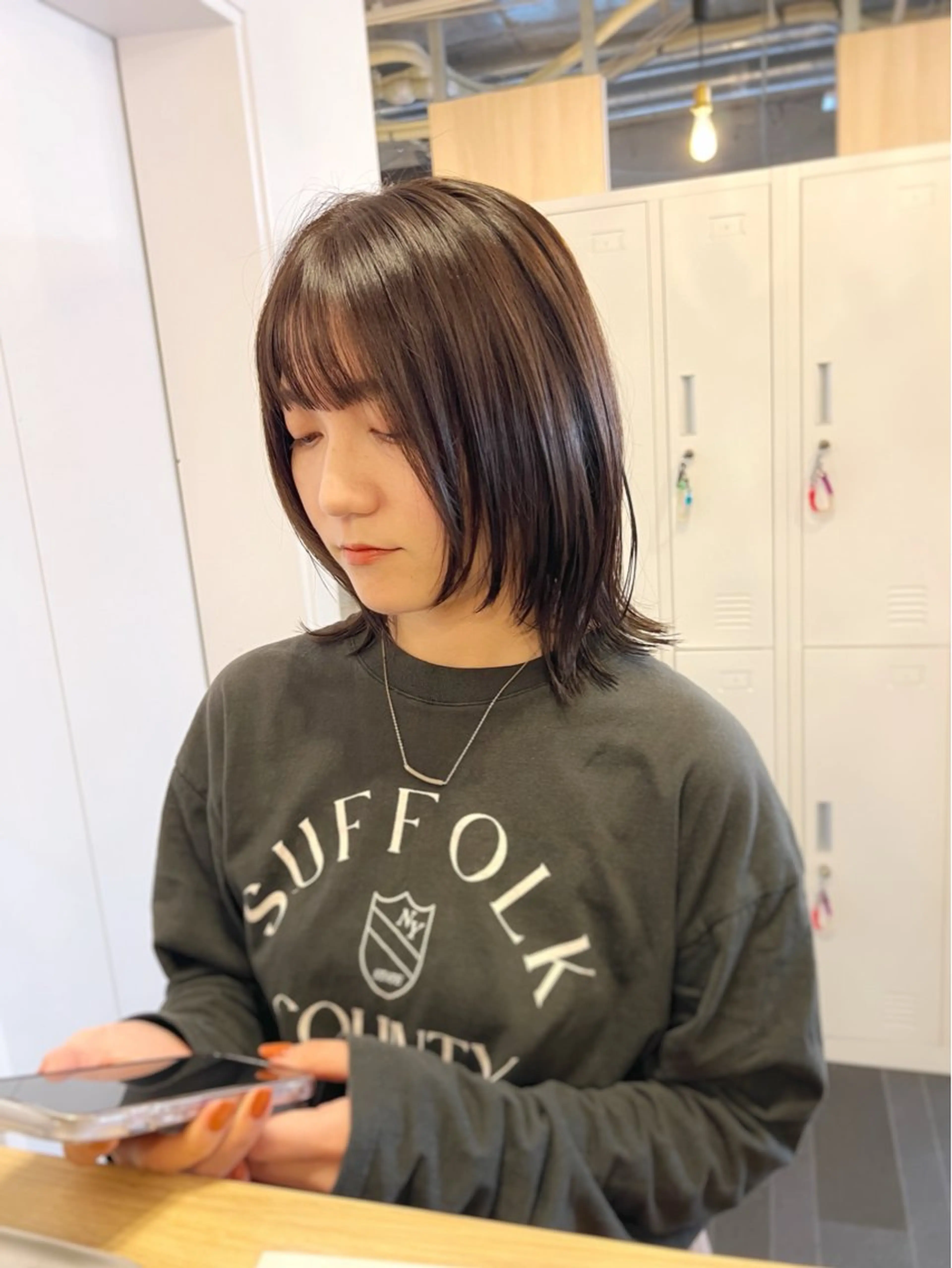 ミディアム カラー カット ヘアカラー トリートメント Stir Maison 大宮所属・ryuma/ボブ /透明感カラーのヘアスタイル