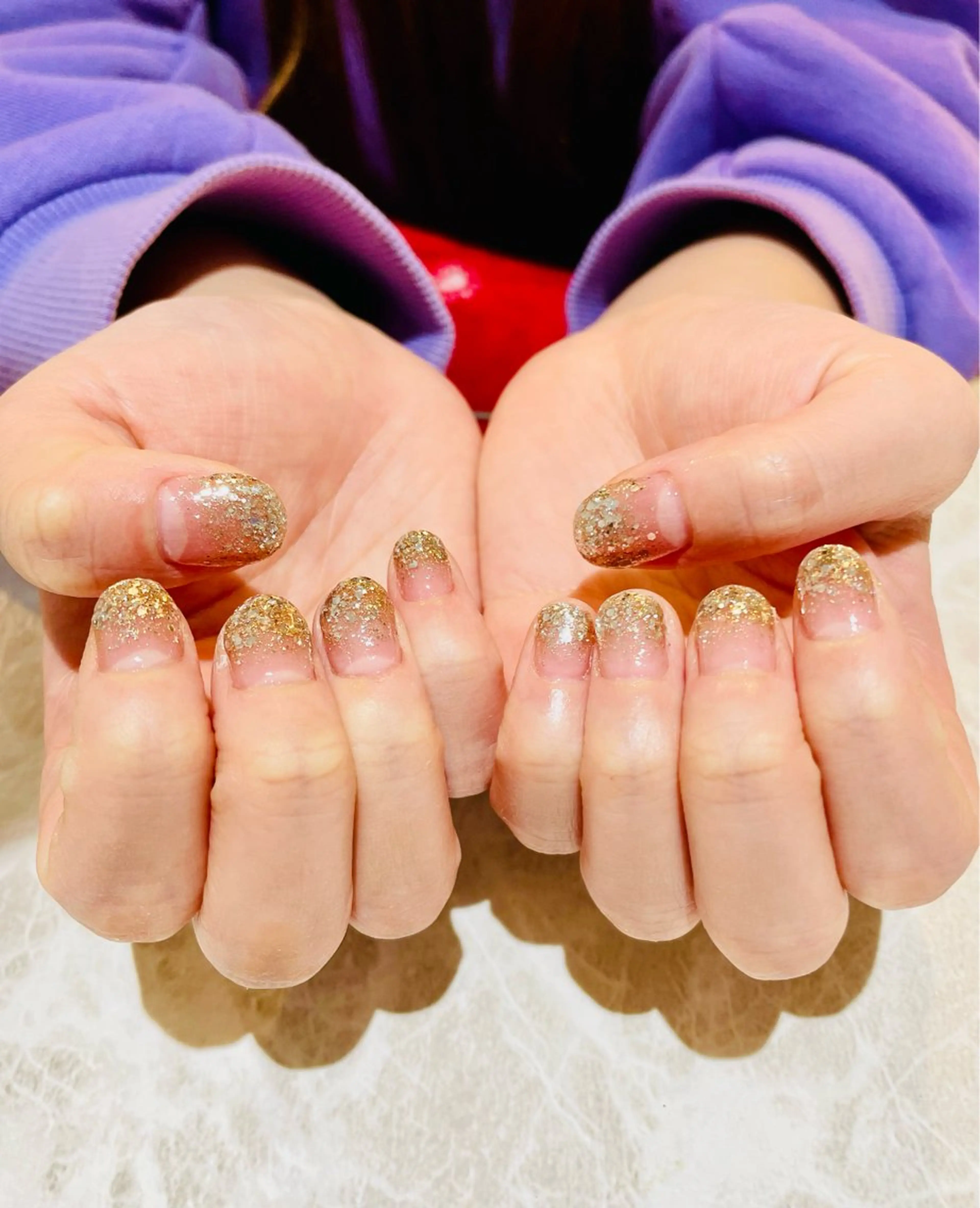 ネイル ゴージャス ラメ(グリッター) ハンドネイル 🐾佐藤 りえ🐾のネイルデザイン