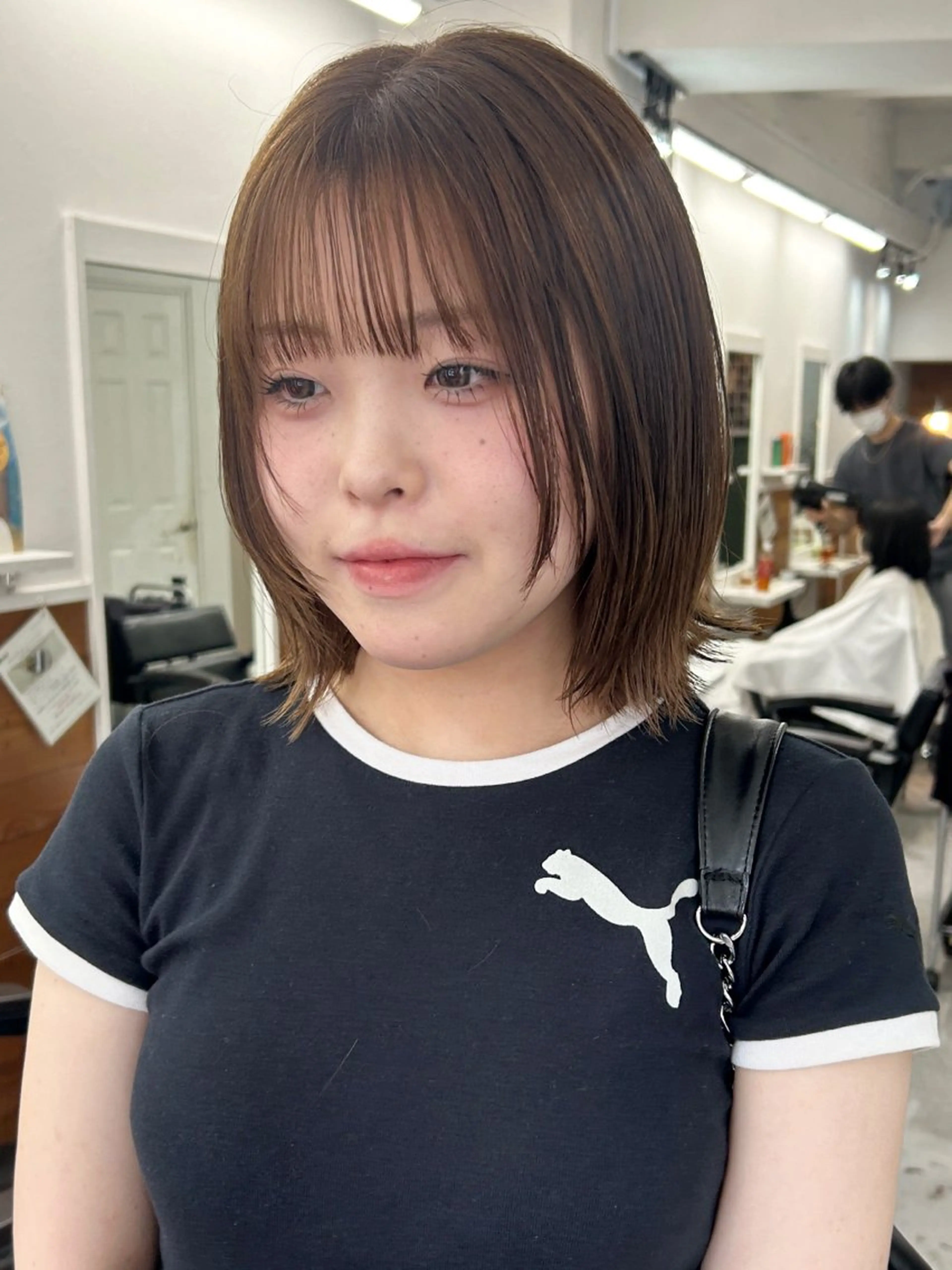 ミディアム カラー カット ヘアカラー トリートメント ボブ/透明感カラー /サナ🌼のヘアスタイル