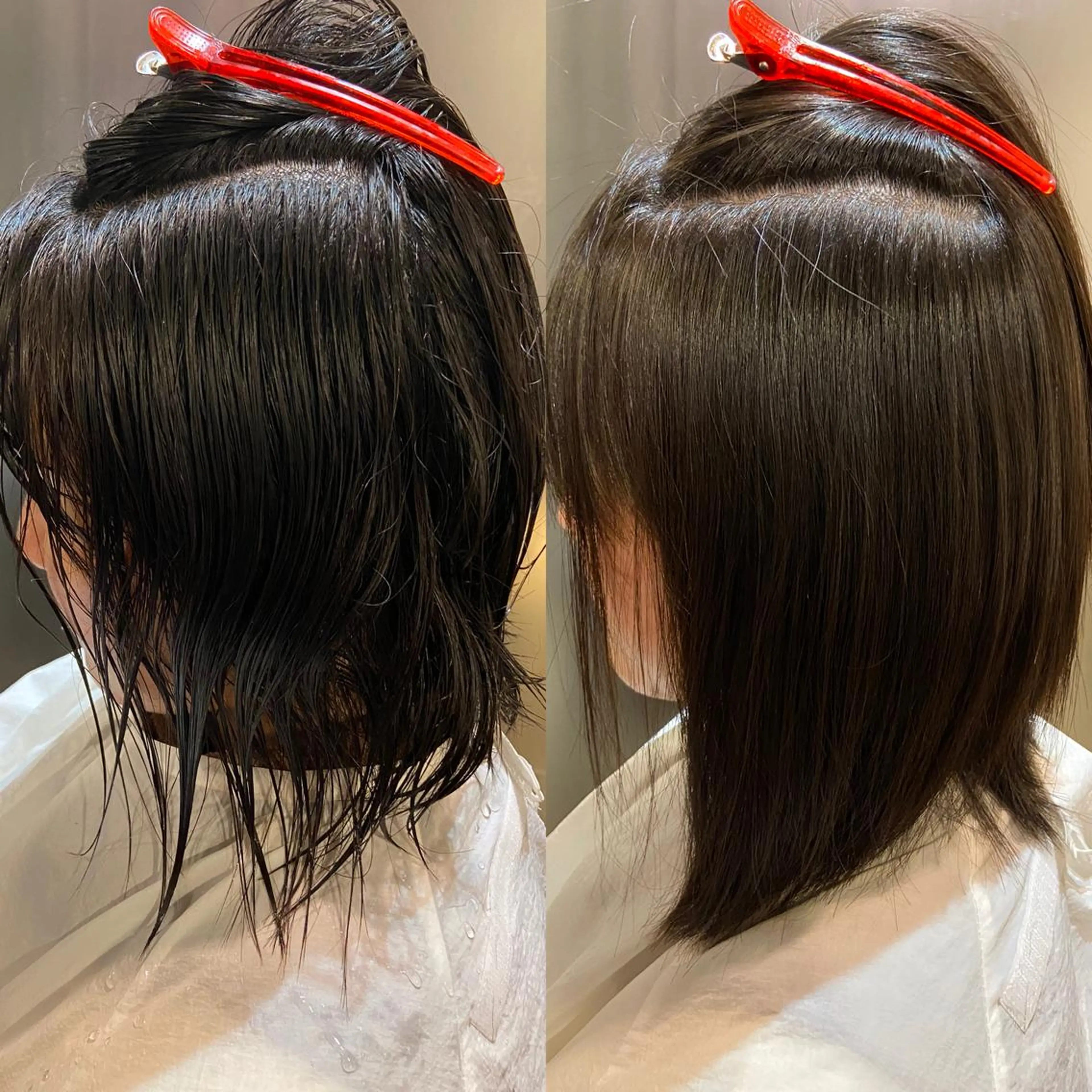 ミディアム 縮毛矯正 Agu hair jouet 君島七海のヘアスタイル