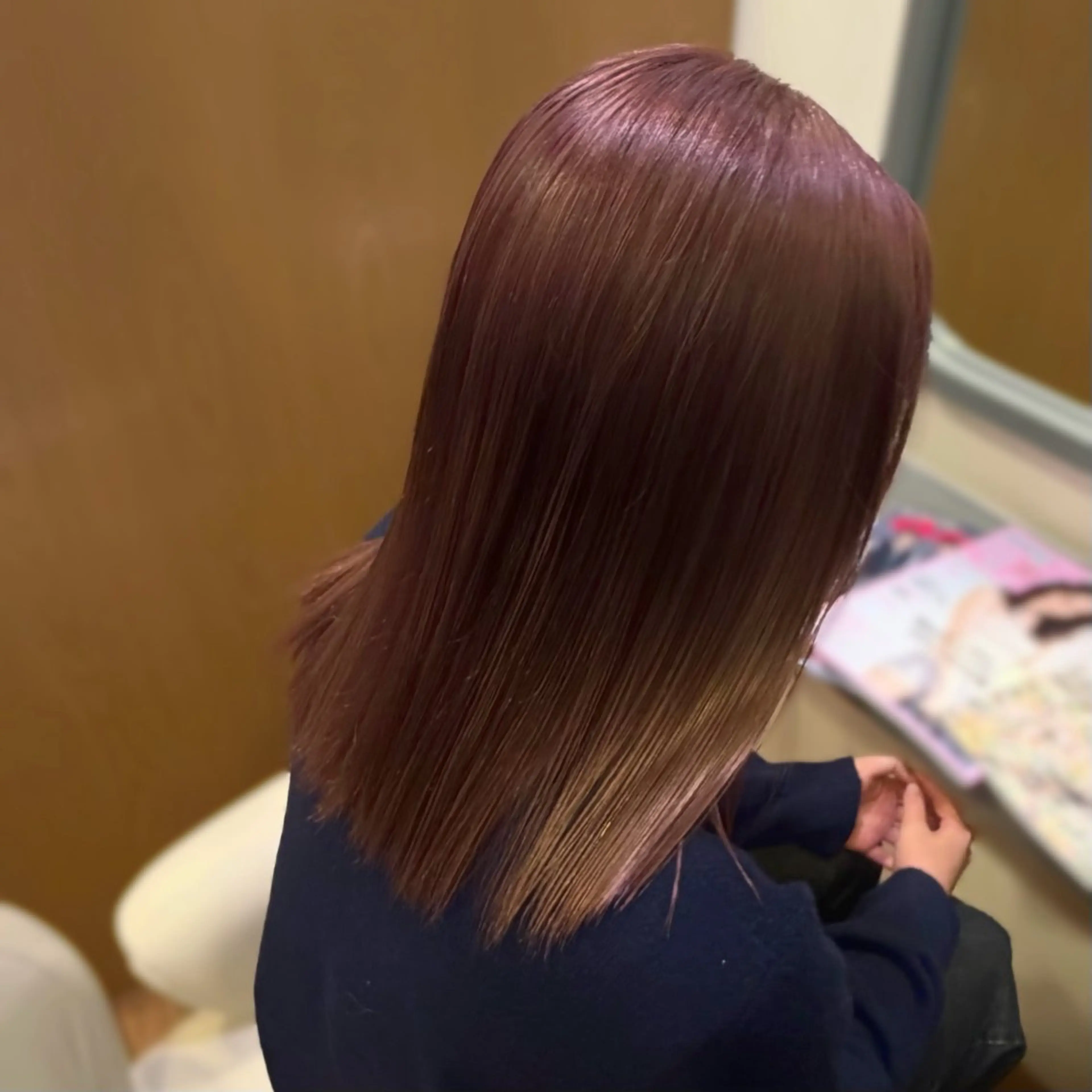 ミディアム カラー ヘアカラー 朝野 美華/暖色カラーのヘアスタイル