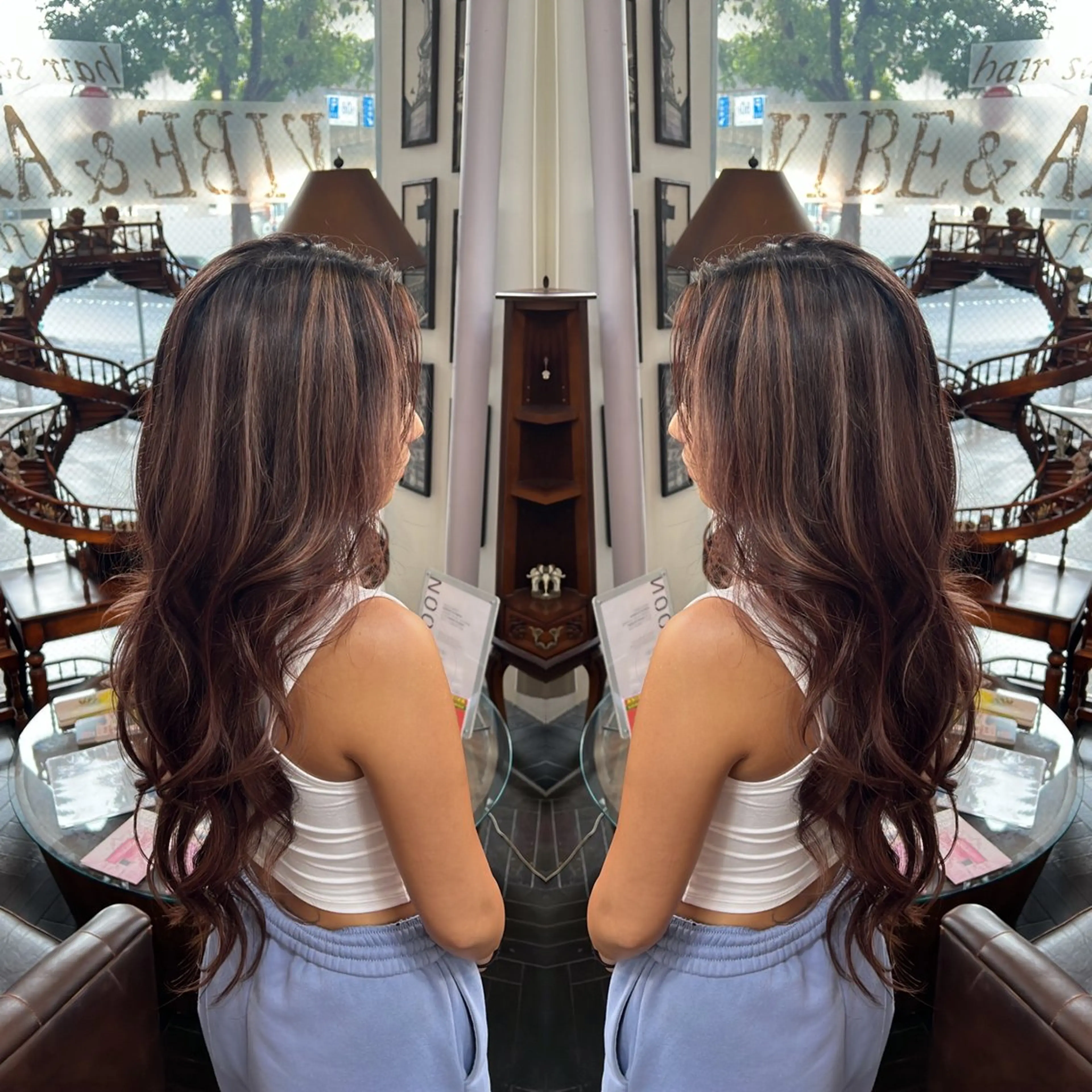 ロング カラー ヘアカラー トリートメント レイヤー/ボブ/ ミニボブ/AOIのヘアスタイル